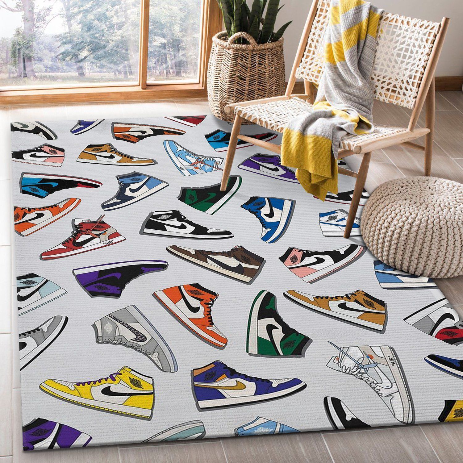 Assorted Jordan 1s Rug Bedroom Rug Home Decor Floor Decor - Indoor Outdoor Rugs