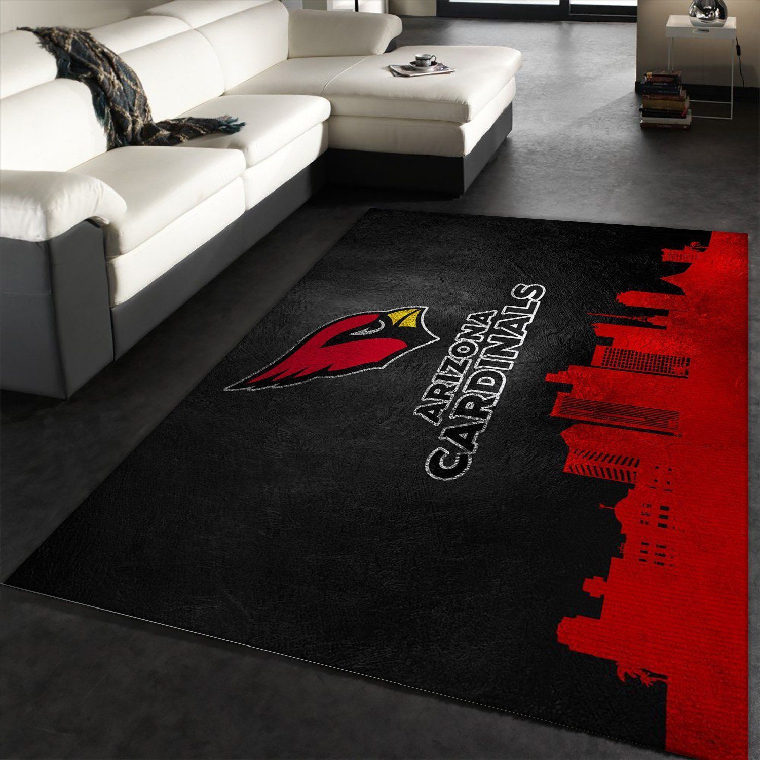 Arizona Cardinals Skyline NFL Team Logos Area Rug, Living Room Rug, Christmas Gift US Decor - Indoor Outdoor Rugs