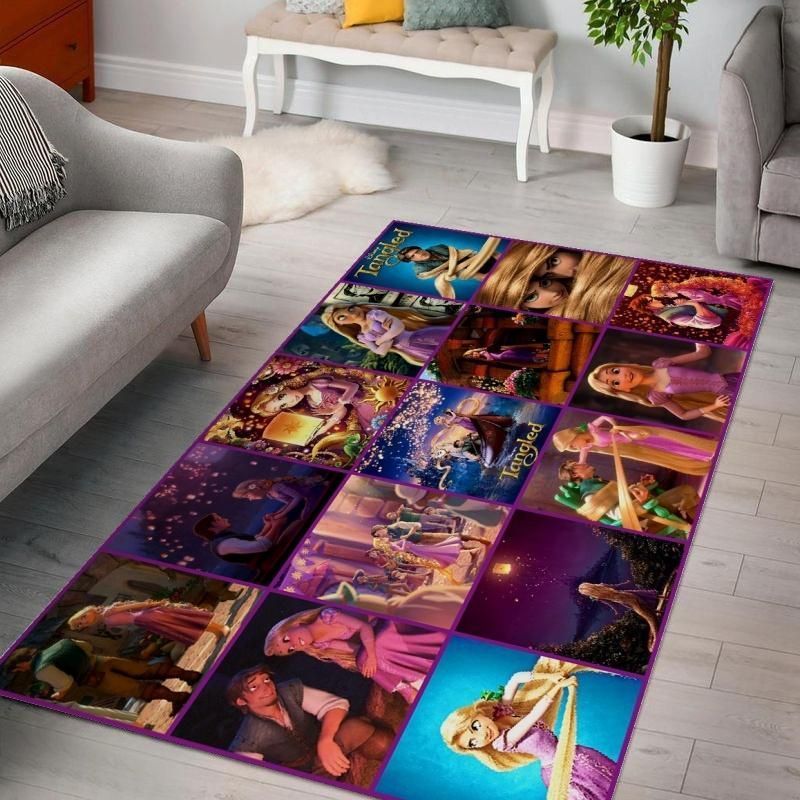 Disney Tangled Living Room Area Rug Carpet, Kitchen Rug, Home Decor - Indoor Outdoor Rugs