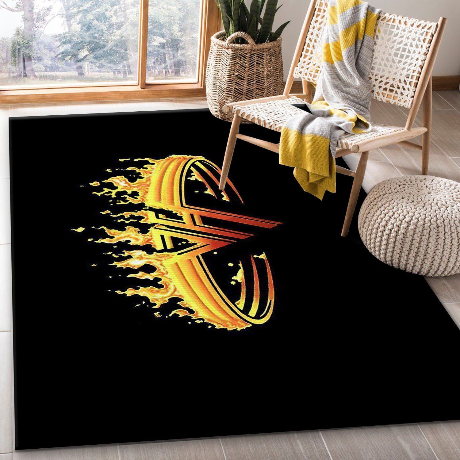 Van Halen Logo Ver2 Music Band Area Rug Living Room Rug Home Decor Floor Decor - Indoor Outdoor Rugs