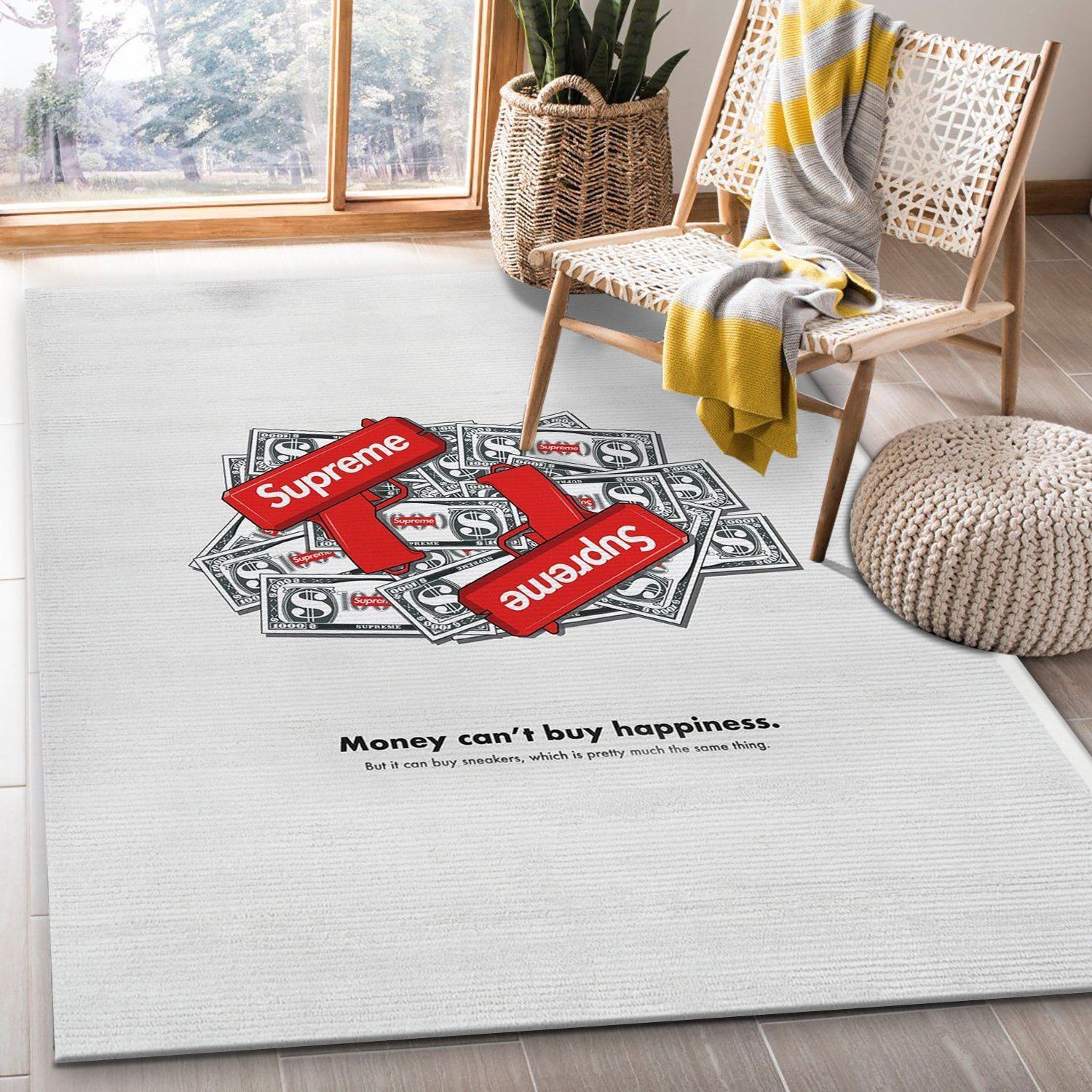 Money Supreme Area Rug Living Room Rug Home Decor Floor Decor - Indoor Outdoor Rugs