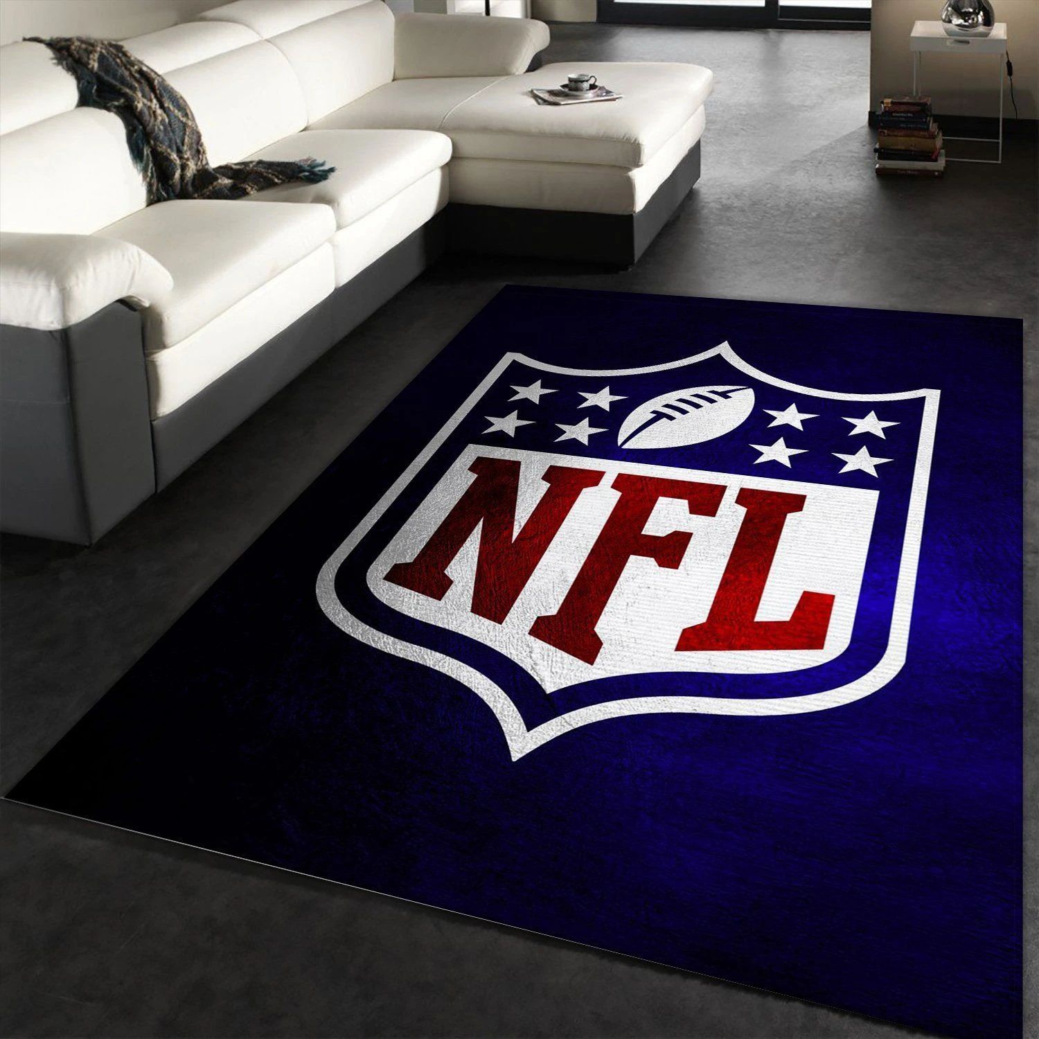 Nfl Blue NFL Area Rug Carpet, Living Room Rug, Home Decor Floor Decor - Indoor Outdoor Rugs