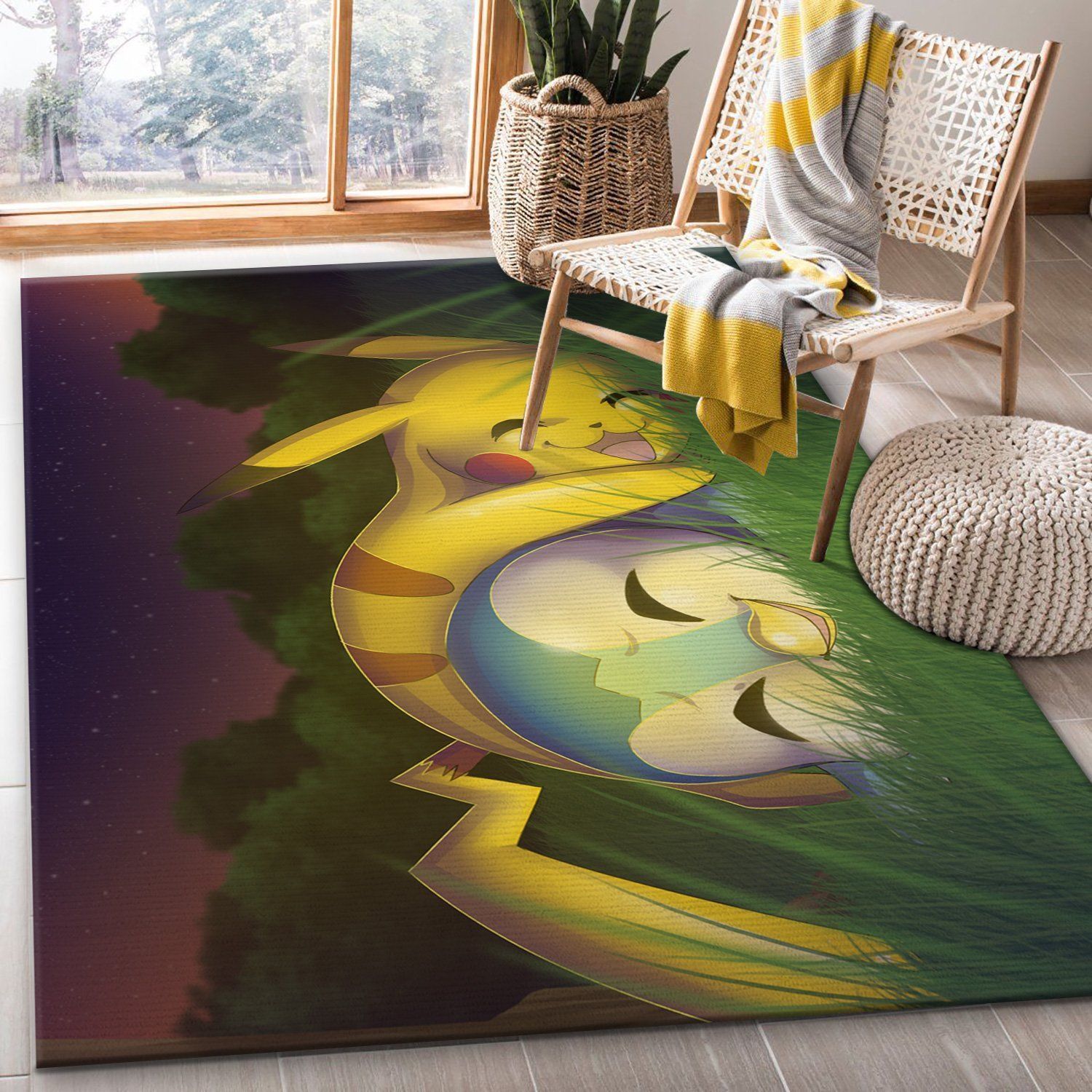 Pokemon Anime Area Rug For Christmas Living Room Rug Family Gift US Decor - Indoor Outdoor Rugs