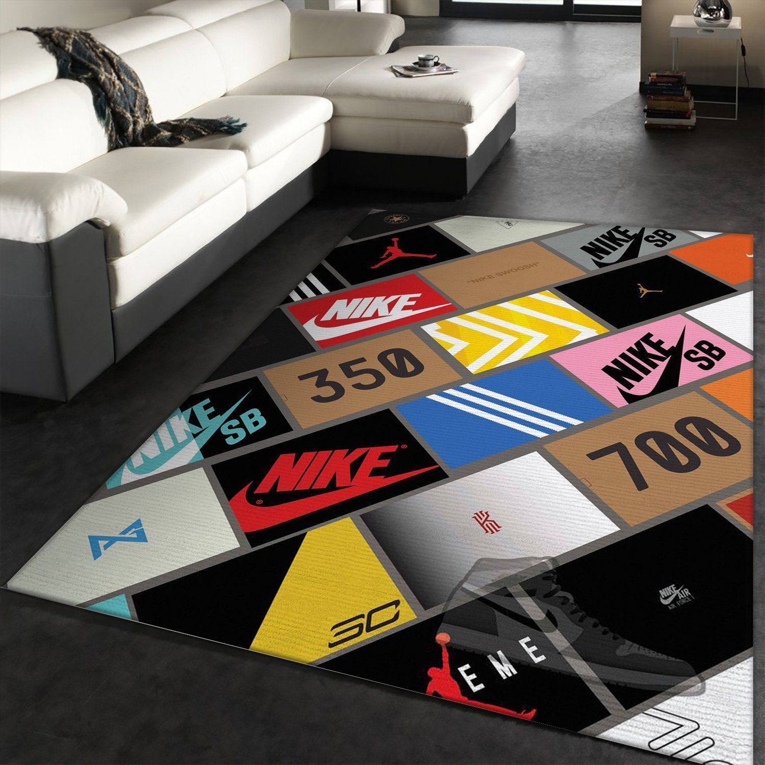 Nike Sneaker Box Rectangle Rug Living Room Rug Christmas Gift US Decor - Indoor Outdoor Rugs