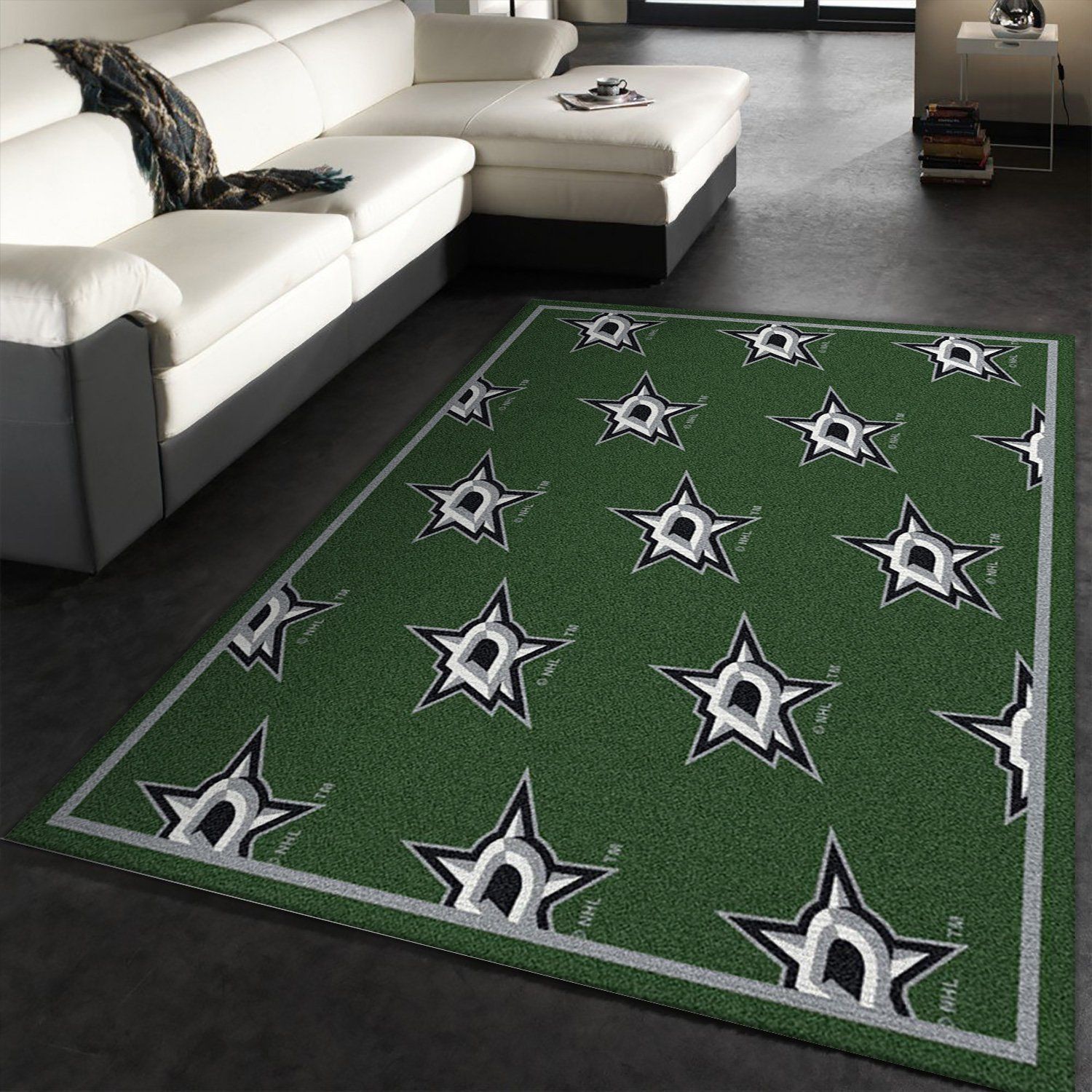 Nhl Repeat Dallas Stars Area Rug, Living Room Rug, US Gift Decor - Indoor Outdoor Rugs