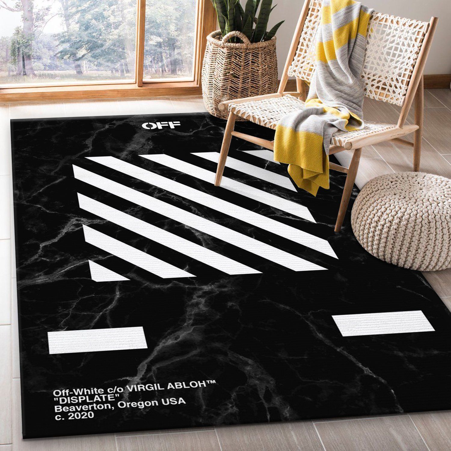 Off White Marmor Area Rug Living Room Rug Home Decor Floor Decor - Indoor Outdoor Rugs