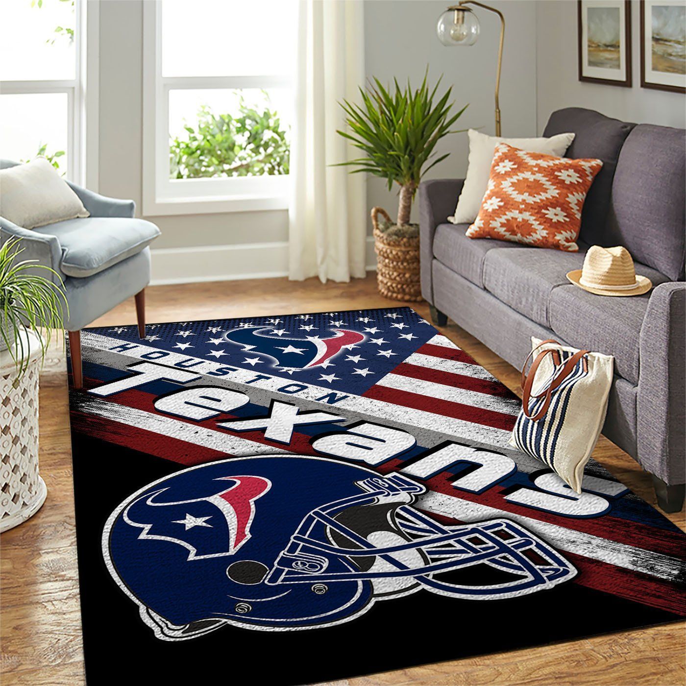 Houston Texans Nfl Team Logo American Style Nice Gift Home Decor Area Rug Rugs For Living Room - Indoor Outdoor Rugs