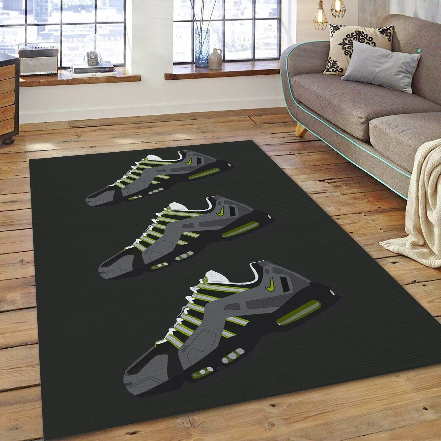 Hype Sneaker Sport 1 Fashion Brand Area Rug, Bedroom Rug - US Gift Decor - Indoor Outdoor Rugs