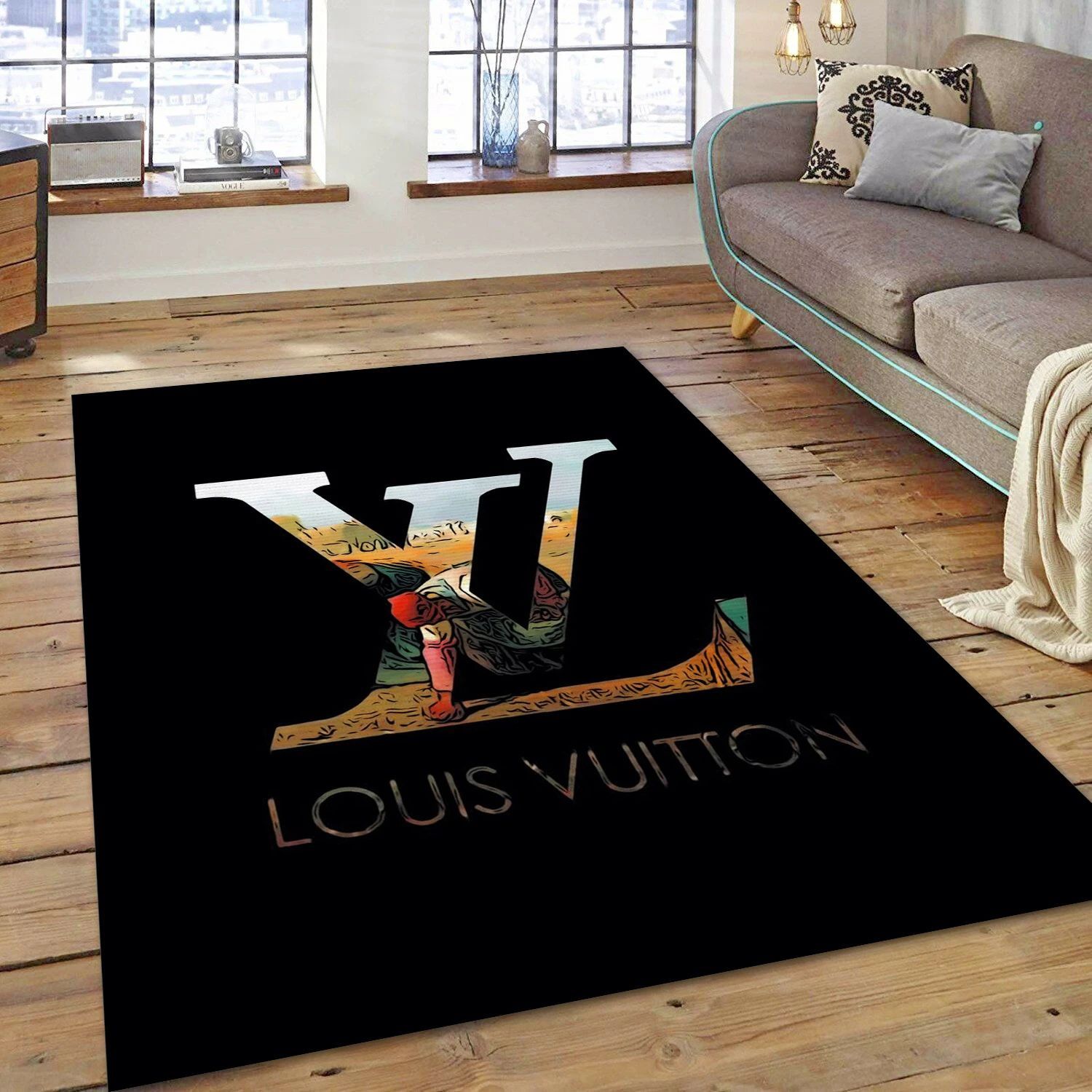 Louis Vuitton , Living Room Rug - Family US Decor - Indoor Outdoor Rugs