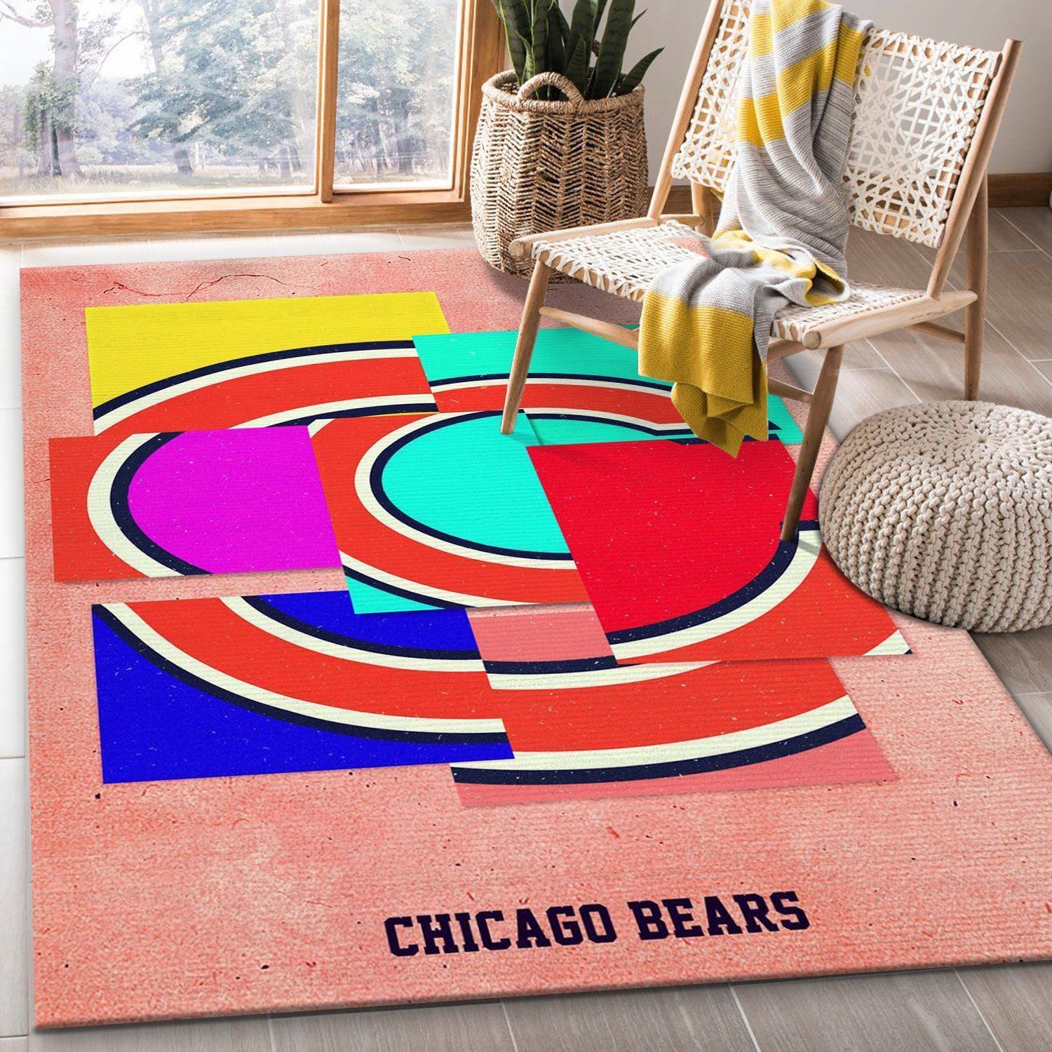 Chicago Bears NFL Rug Bedroom Rug US Gift Decor - Indoor Outdoor Rugs