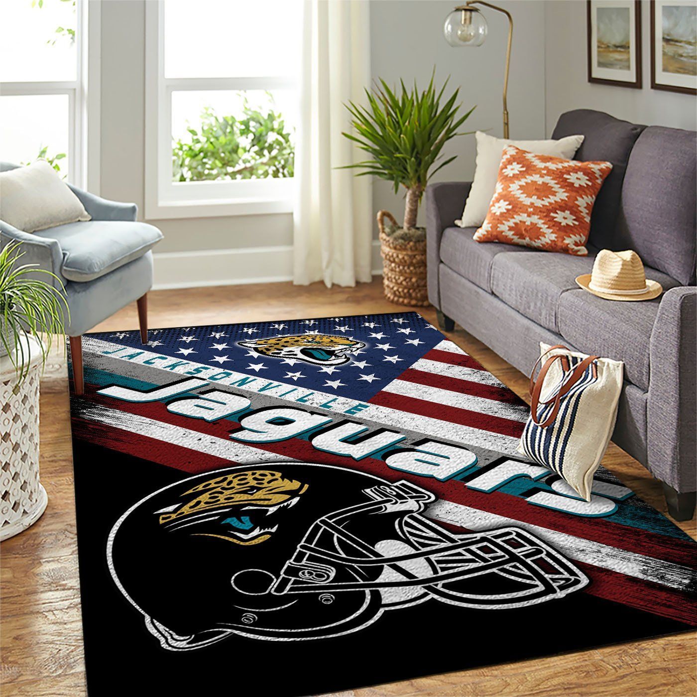 Jacksonville Jaguars Nfl Team Logo American Style Nice Gift Home Decor Area Rug Rugs For Living Room - Indoor Outdoor Rugs