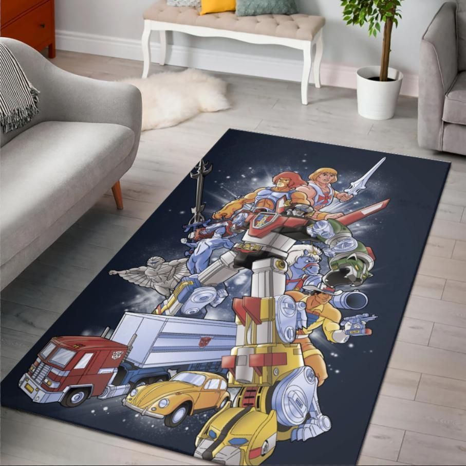 80s Cartoons He Man Voltron Thundercat Area Rug Rugs For Living Room Rug Home Decor - Indoor Outdoor Rugs