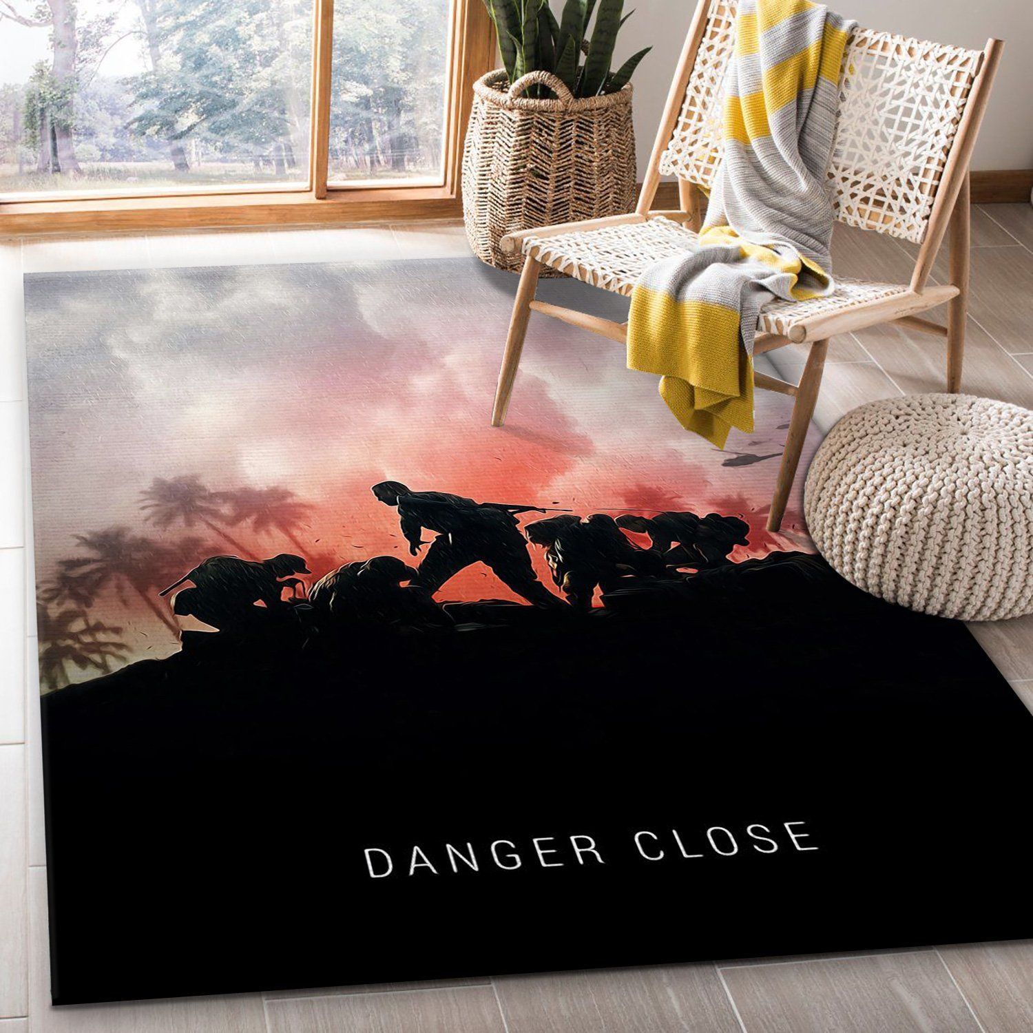 Danger Close Area Rug Movie Rug Home Decor Floor Decor - Indoor Outdoor Rugs