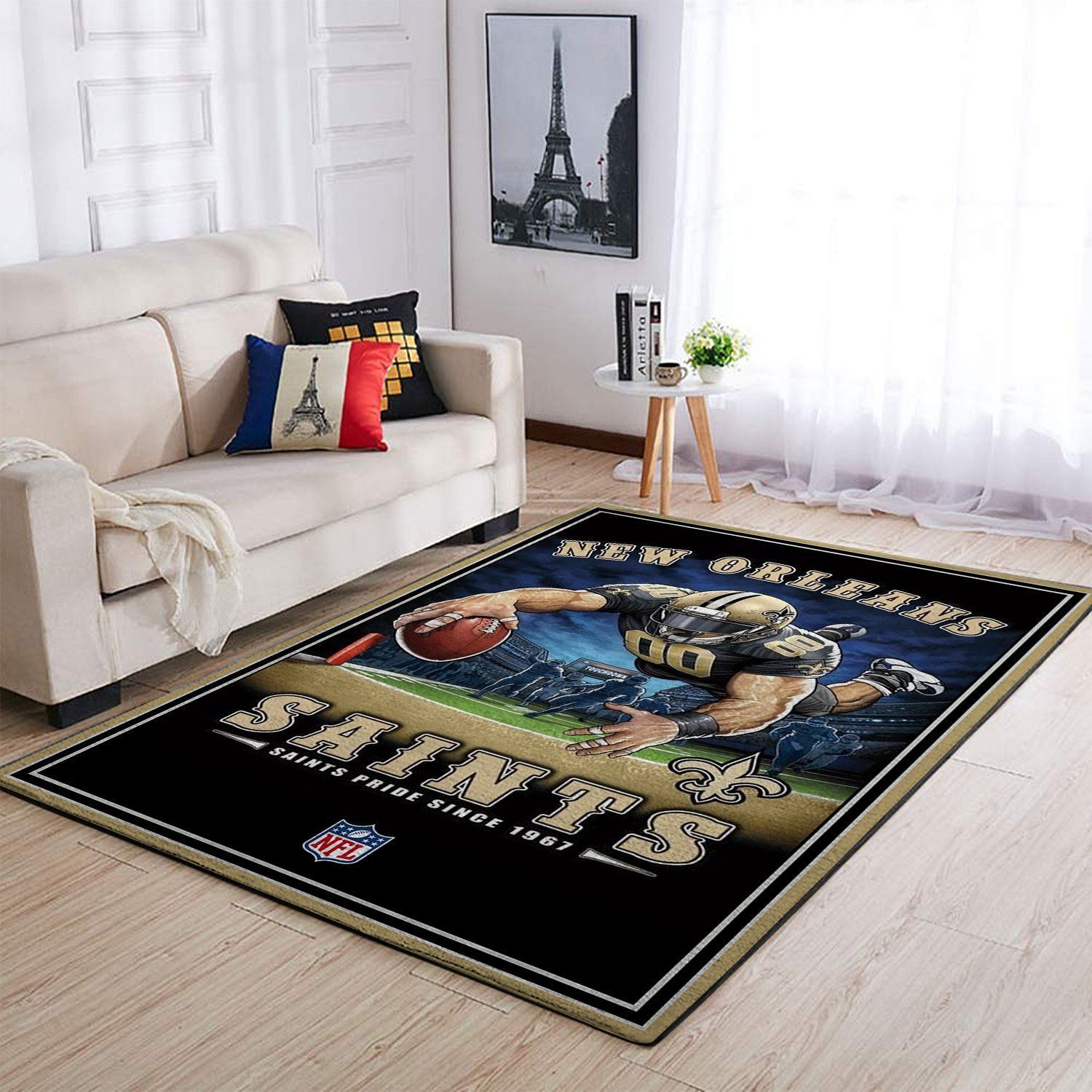 New Orleans Saints Nfl Team Pride Nice Gift Home Decor Rectangle Area Rug - Indoor Outdoor Rugs