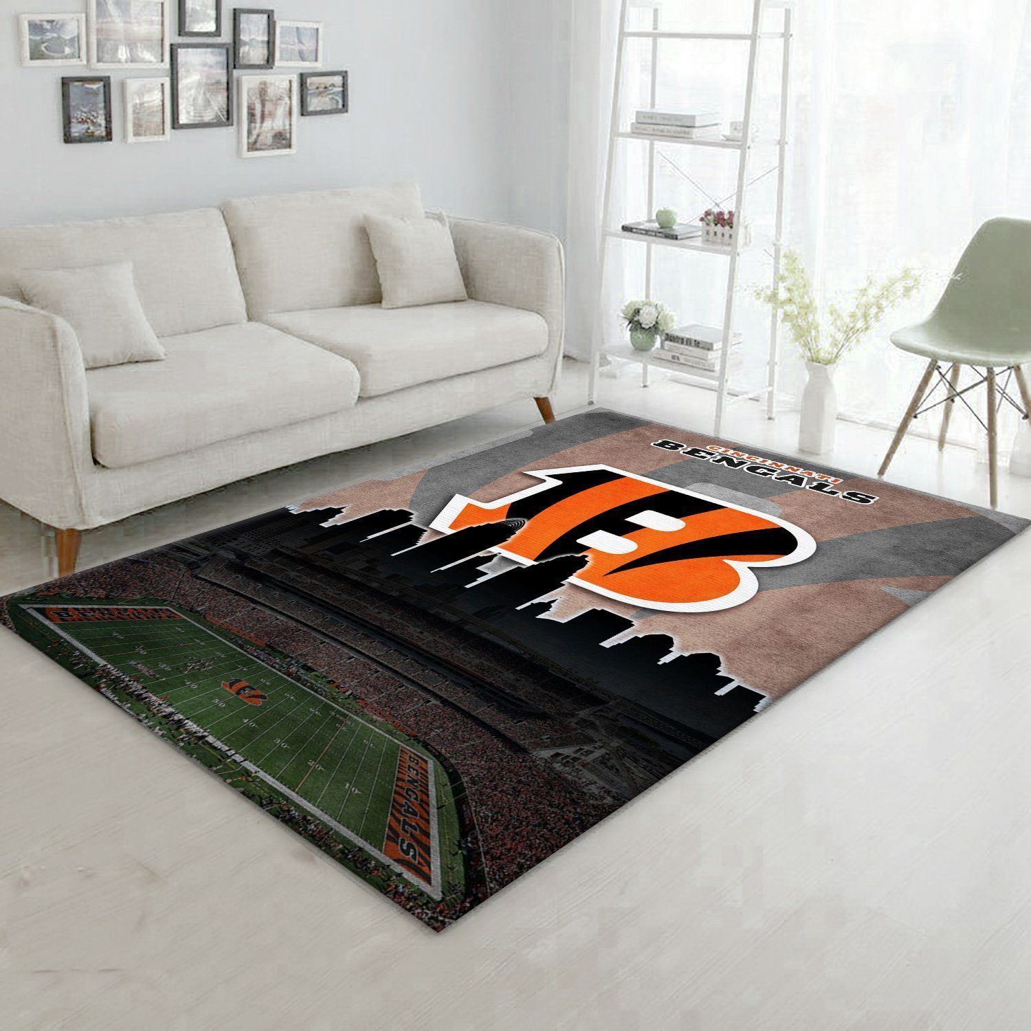 Cincinnati Bengals NFL Area Rug Bedroom Rug Home US Decor - Indoor Outdoor Rugs