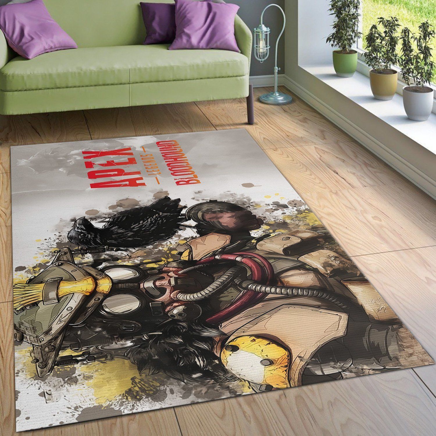 Apex Legends Bloodhound Rug Living Room Rug Home US Decor - Indoor Outdoor Rugs