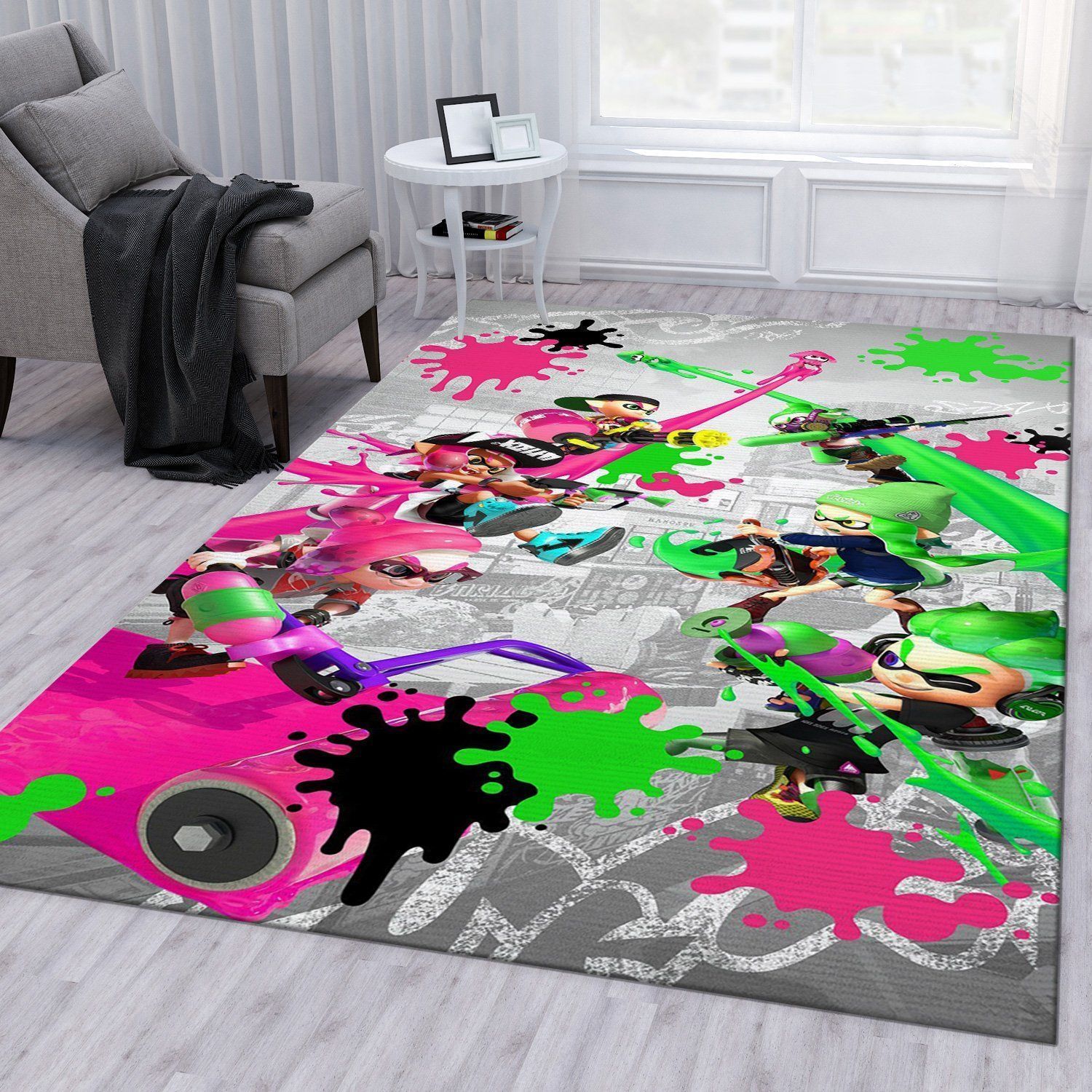 Splatoon 2 Ninmobilenews Ft Nintendo Area Rug For Christmas Bedroom Rug Christmas Gift US Decor - Indoor Outdoor Rugs