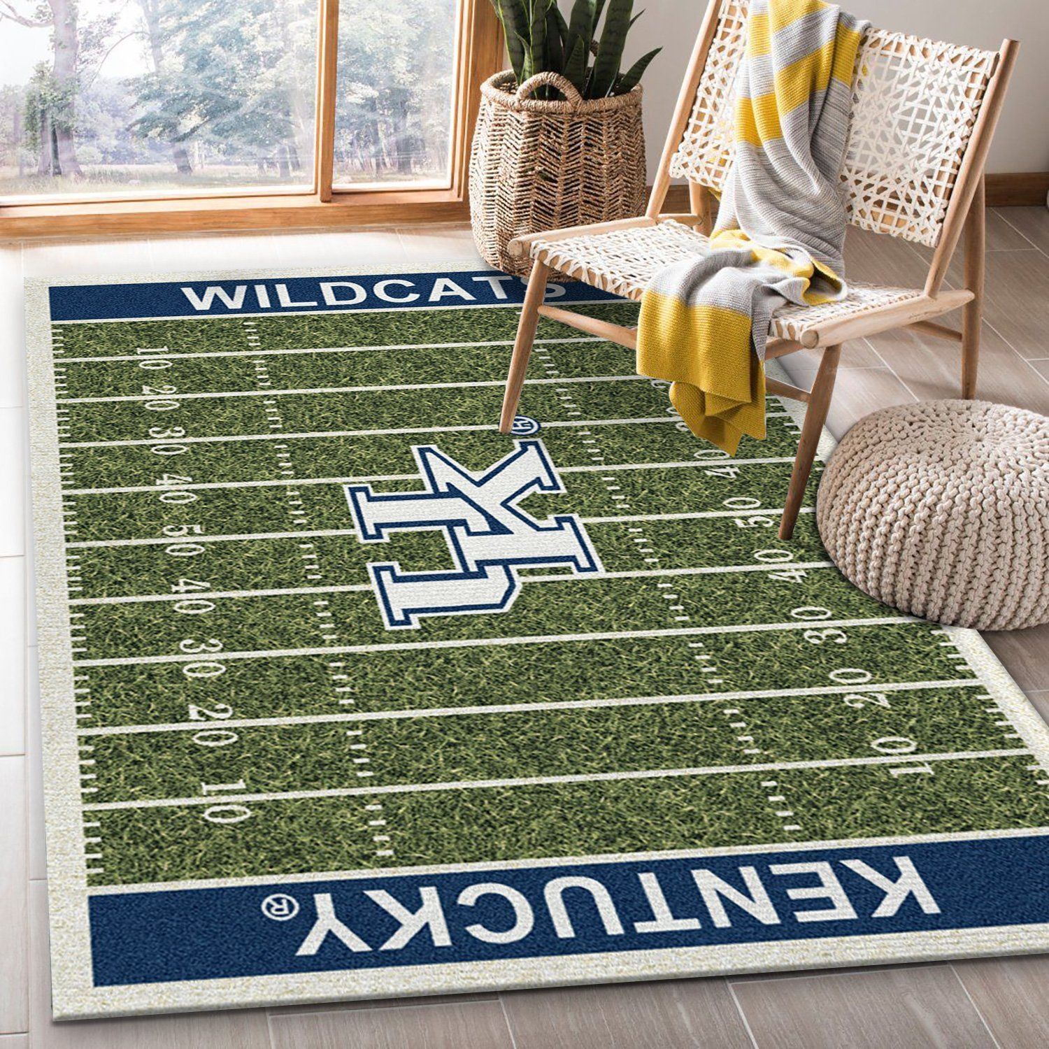 College Kentucky NFL Team Logo Area Rug, Kitchen Rug, Family Gift US Decor - Indoor Outdoor Rugs