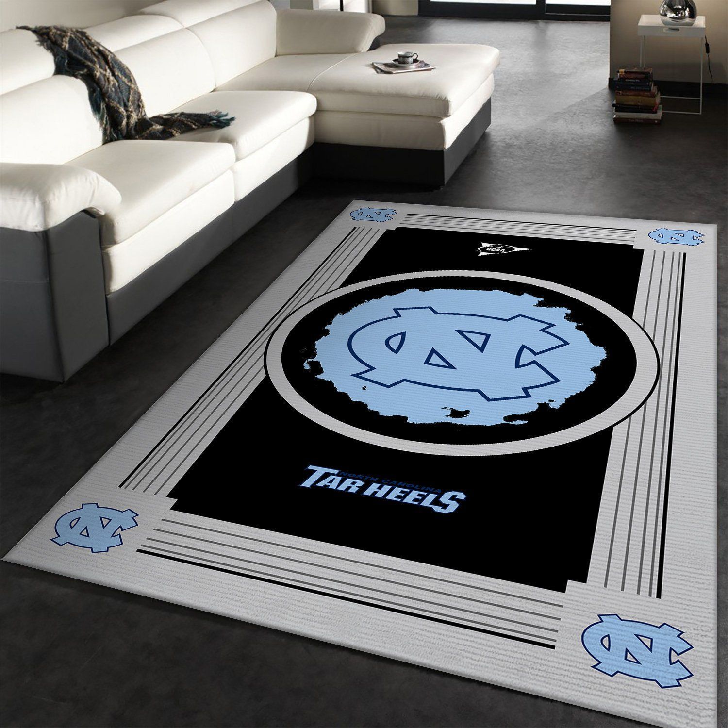 North Carolina Tar Heels NCAA Team Logo Nice Gift Home Decor Rectangle Area Rug RER A4V4 - Indoor Outdoor Rugs