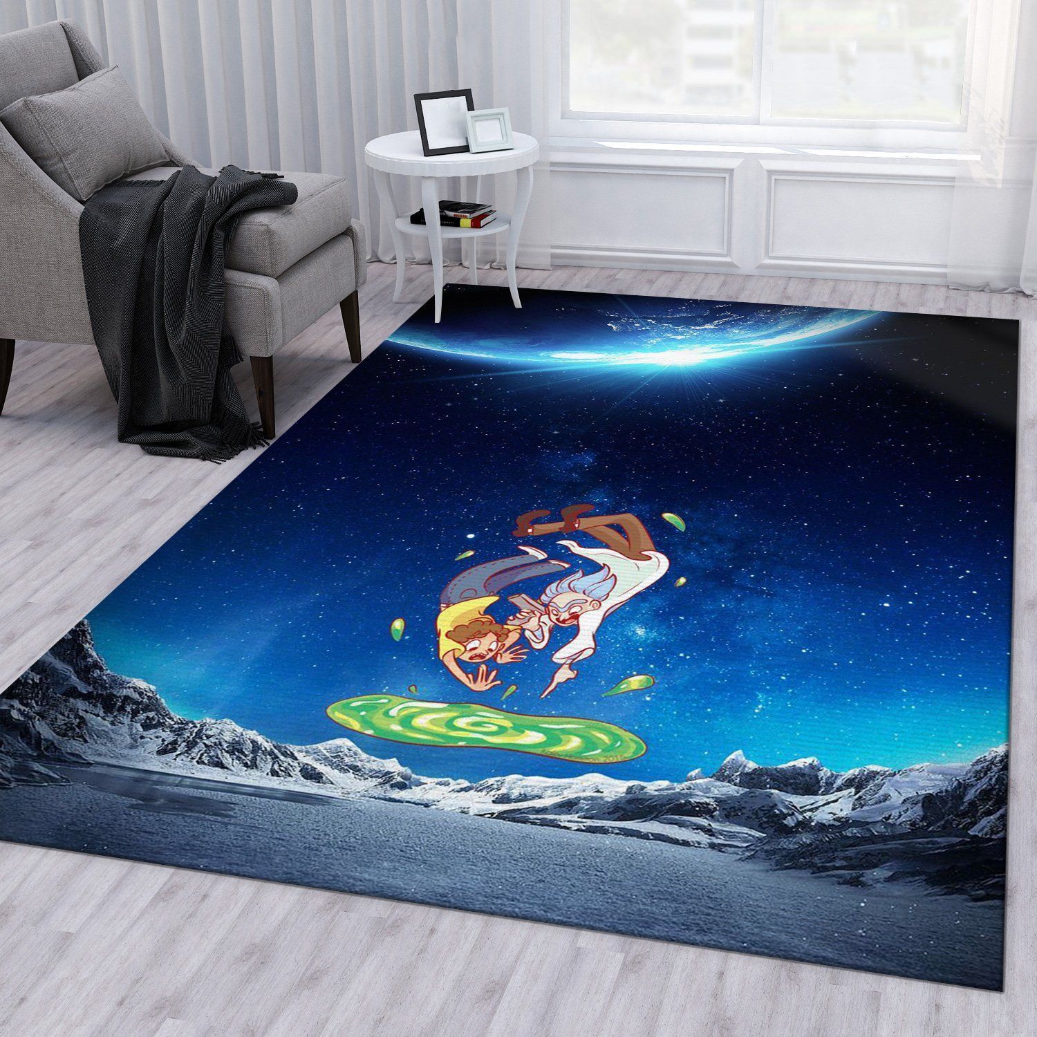 Rick And Morty Noel Gift Rug Bedroom Rug Home Decor Floor Decor - Indoor Outdoor Rugs