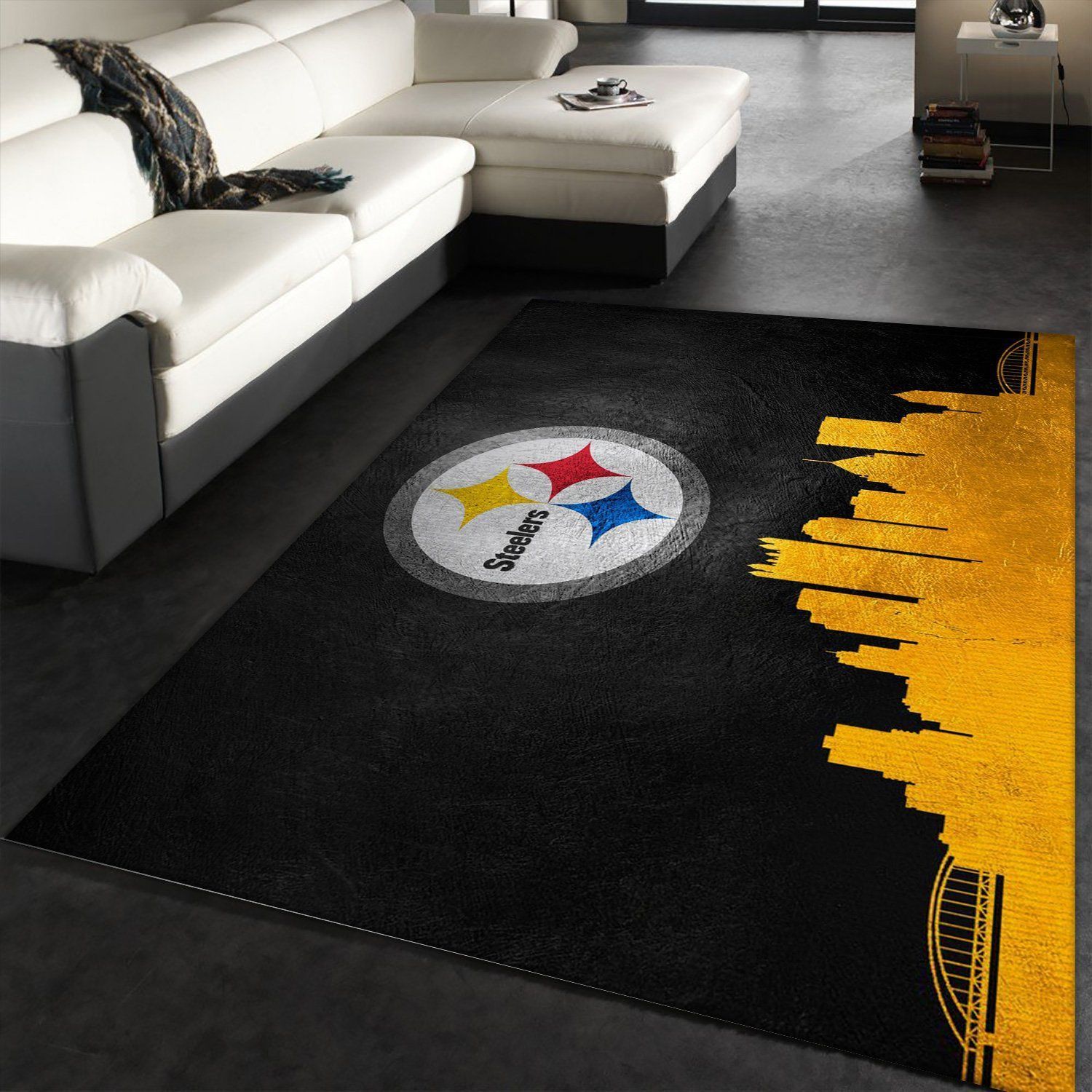 Pittsburgh Steelers NFL Area Rug Carpet, Living room and bedroom Rug, Home Decor Floor Decor - Indoor Outdoor Rugs