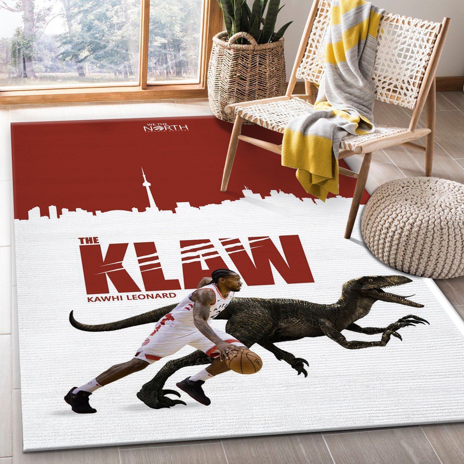 Kawhi Leonard The Klaw Area Rug Carpet, Living Room Rug, Home Decor Floor Decor - Indoor Outdoor Rugs