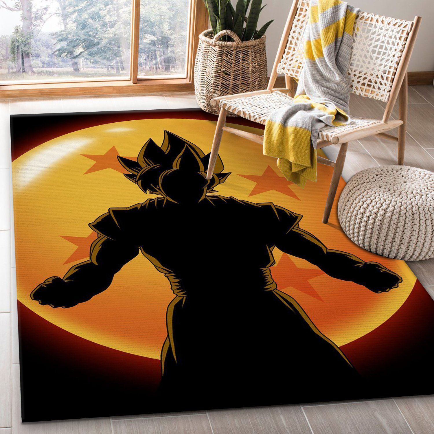 Supersaiyan Hero Anime Area Rug, Bedroom, Family Gift US Decor - Indoor Outdoor Rugs