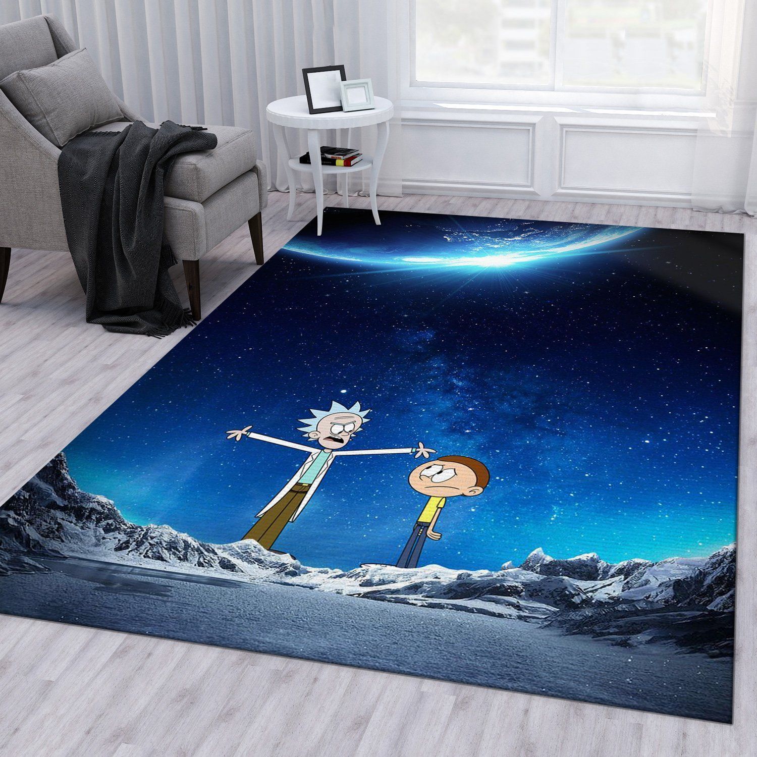 Rick And Morty Noel Gift Rug Bedroom Rug Home Decor Floor Decor - Indoor Outdoor Rugs