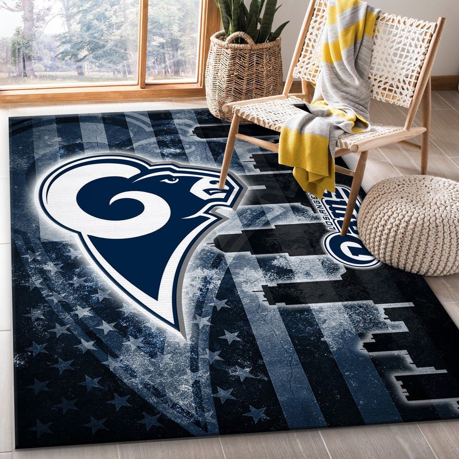 Los Angeles Rams NFL Rug Bedroom Rug Christmas Gift US Decor - Indoor Outdoor Rugs