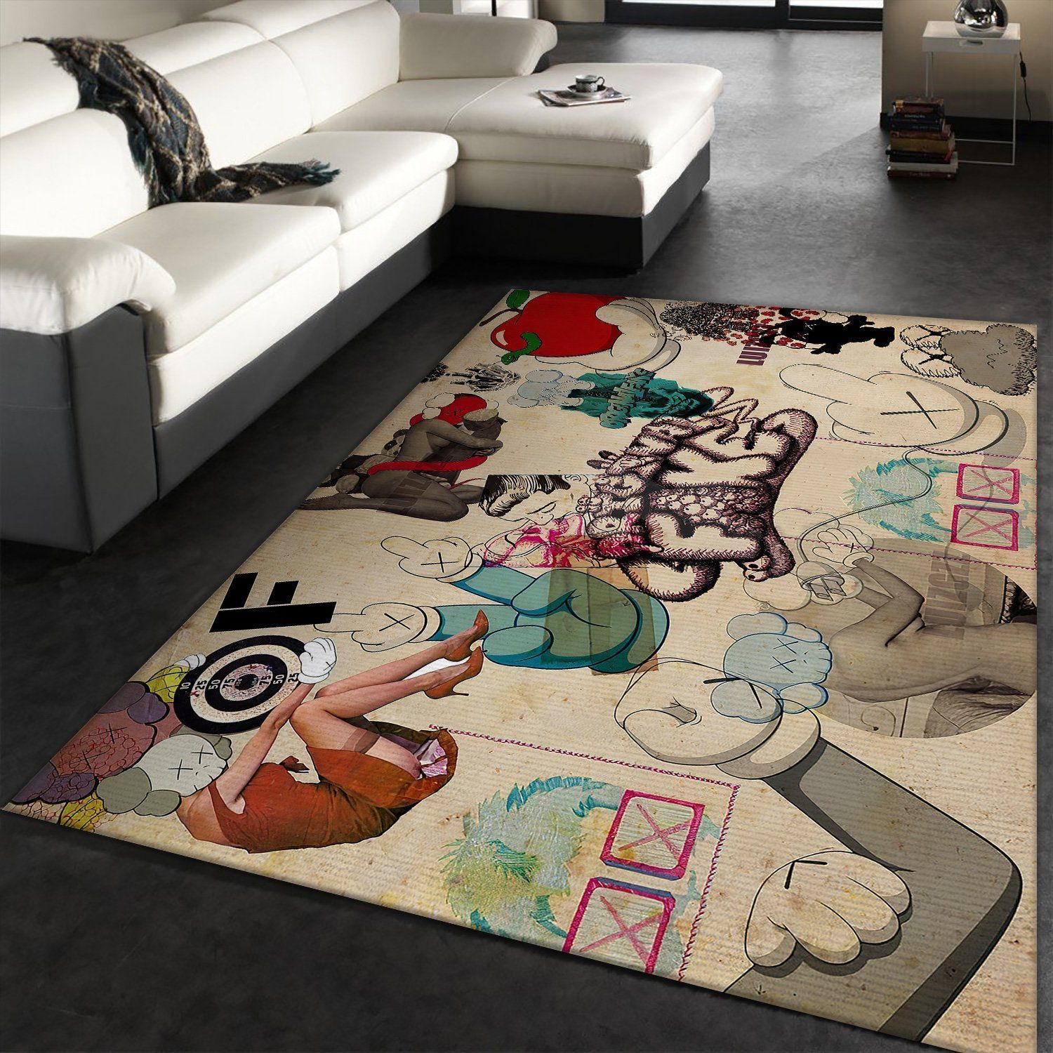 Kaws Supreme Luxury Collection Area Rugs Living Room Carpet Floor Decor - Indoor Outdoor Rugs