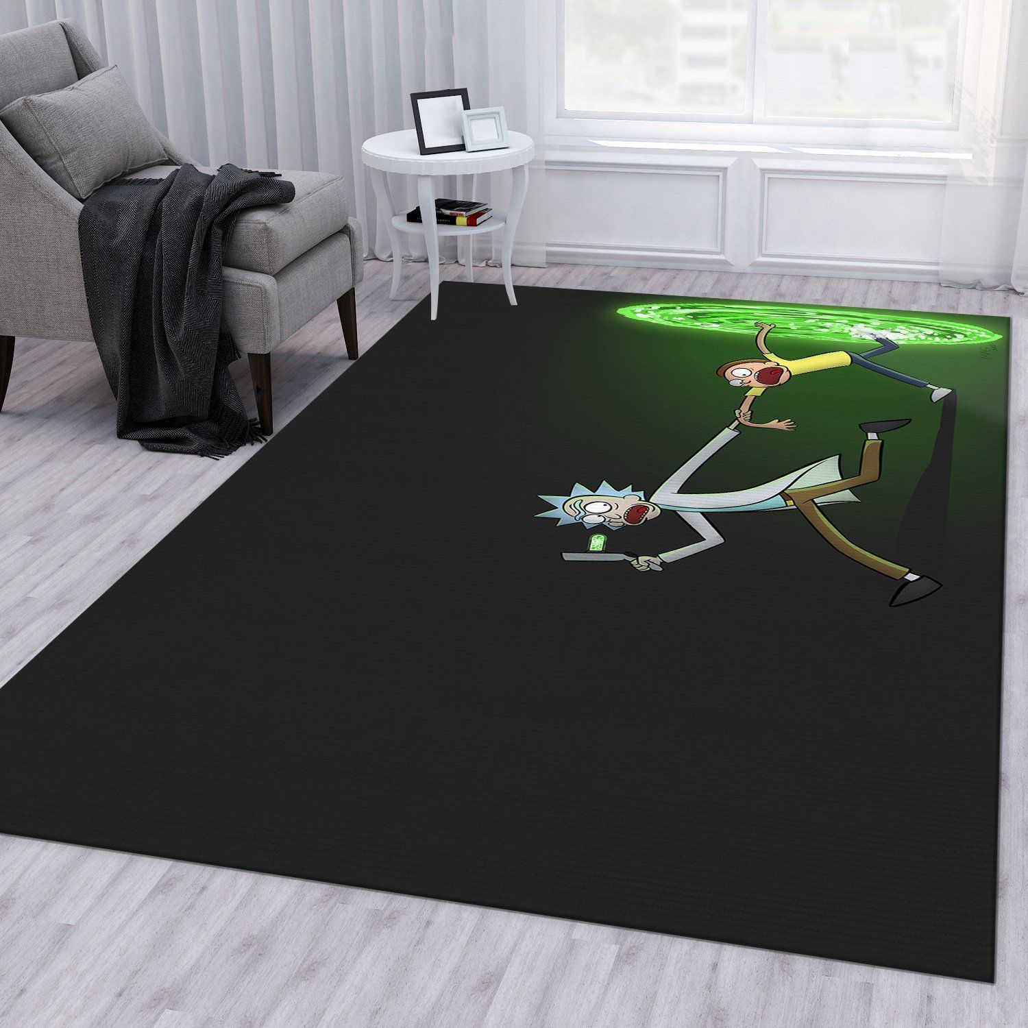 Rick And Morty Ver3 Rug Living Room Rug US Gift Decor - Indoor Outdoor Rugs