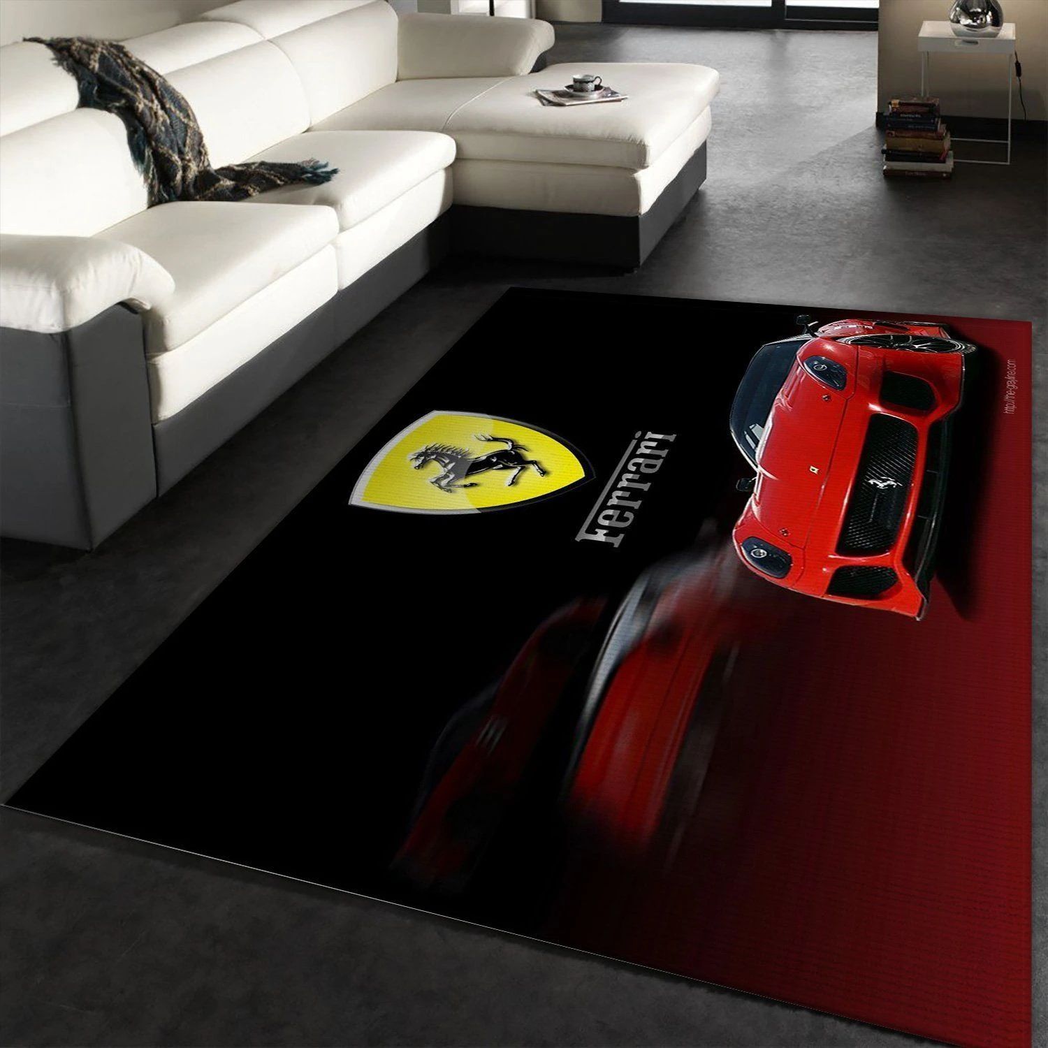 Ferrari Logo Area Rug For Christmas Bedroom Family Gift US Decor - Indoor Outdoor Rugs