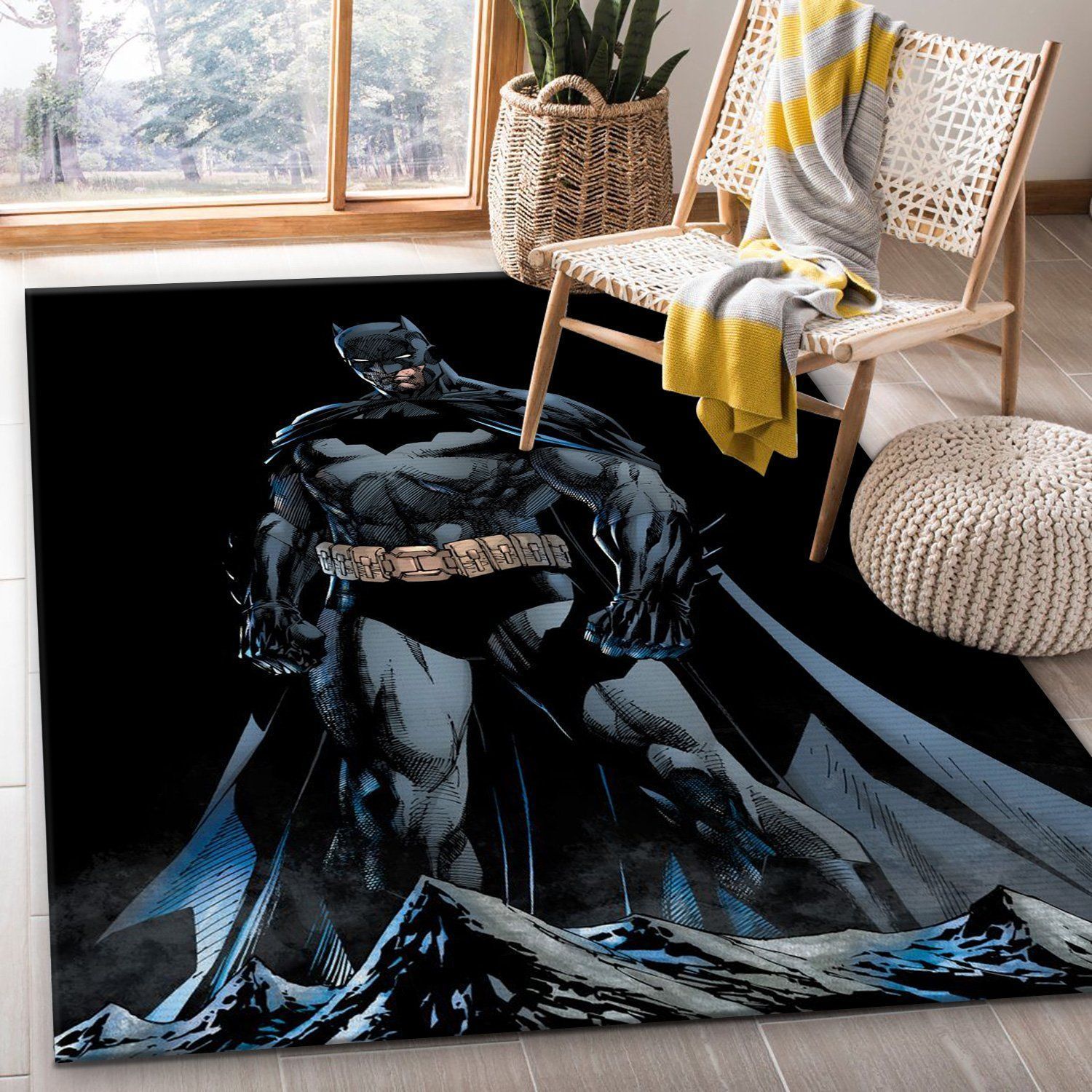 Batman Movie Area Rug, Living room and bedroom Rug, Christmas Gift US Decor - Indoor Outdoor Rugs