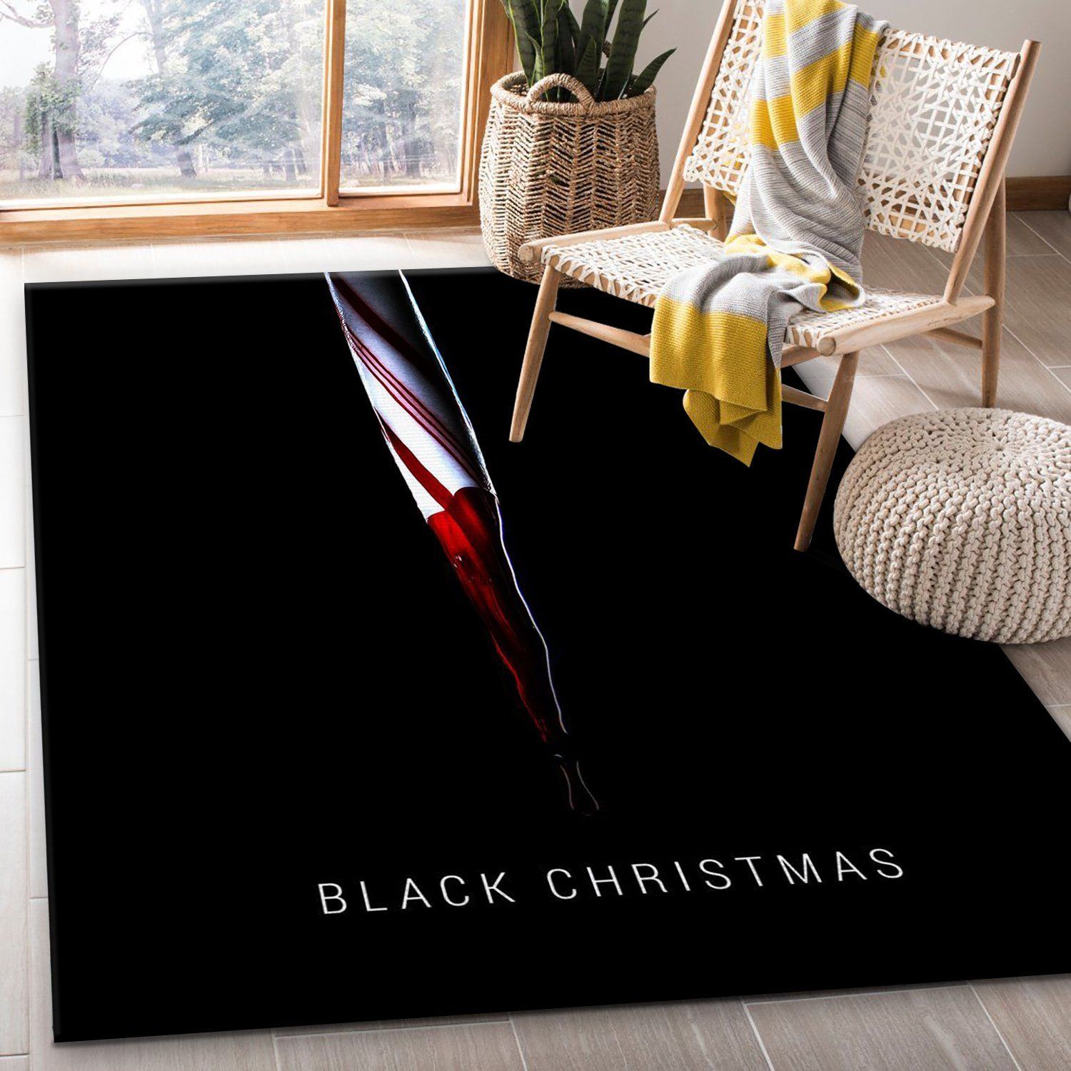 Black Christmas Rug Movie Rug Home US Decor - Indoor Outdoor Rugs