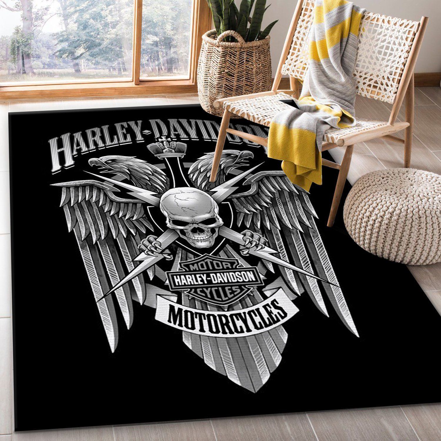 Harley Davidson Ver12 Area Rug For Christmas Living Room Rug Christmas Gift US Decor - Indoor Outdoor Rugs