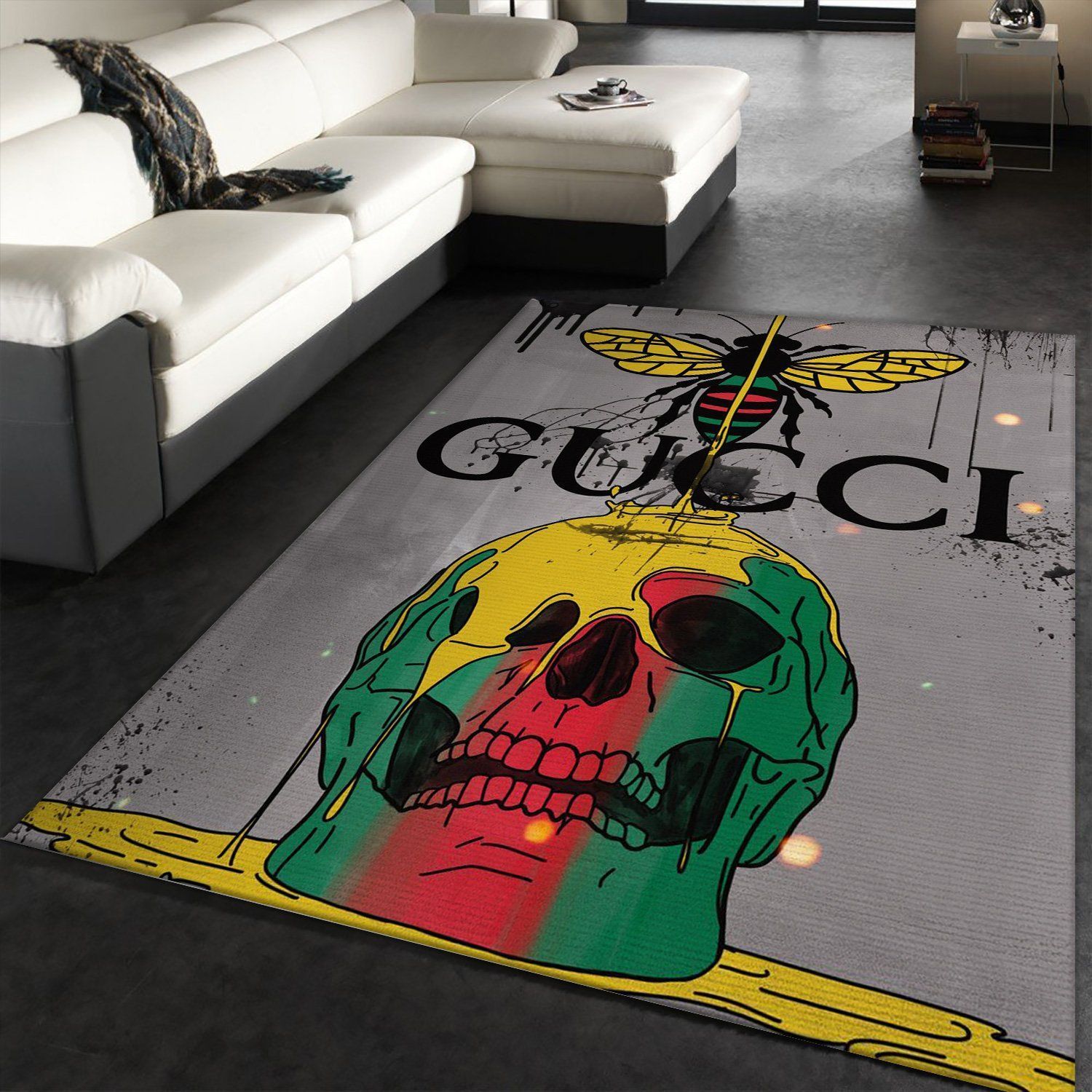 Skull Gucci Area Rugs Fashion Brand Christmas Gift US Decor - Indoor Outdoor Rugs