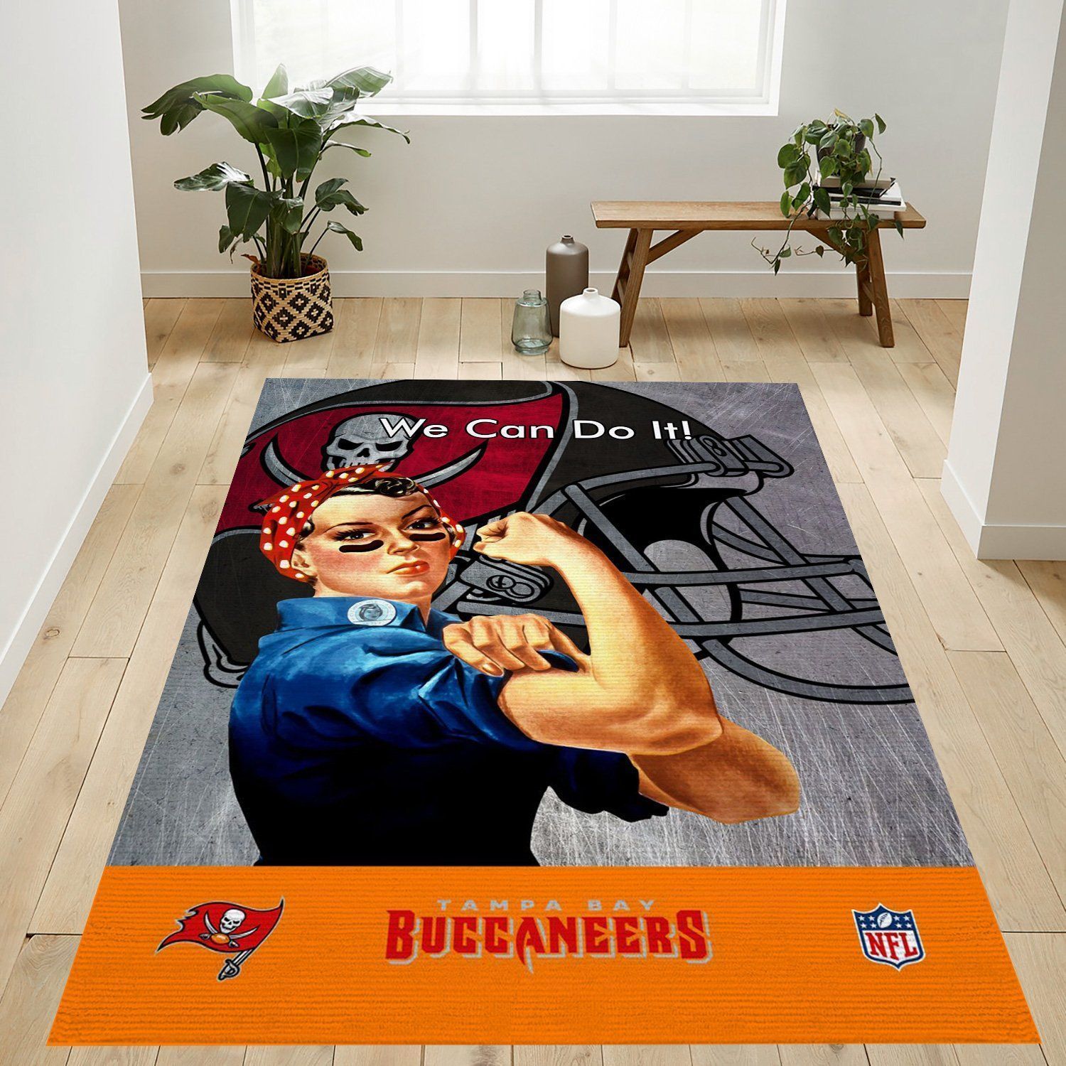 Tampa Bay Buccaneers Nfl Team Logo Rug Bedroom Rug US Gift Decor - Indoor Outdoor Rugs