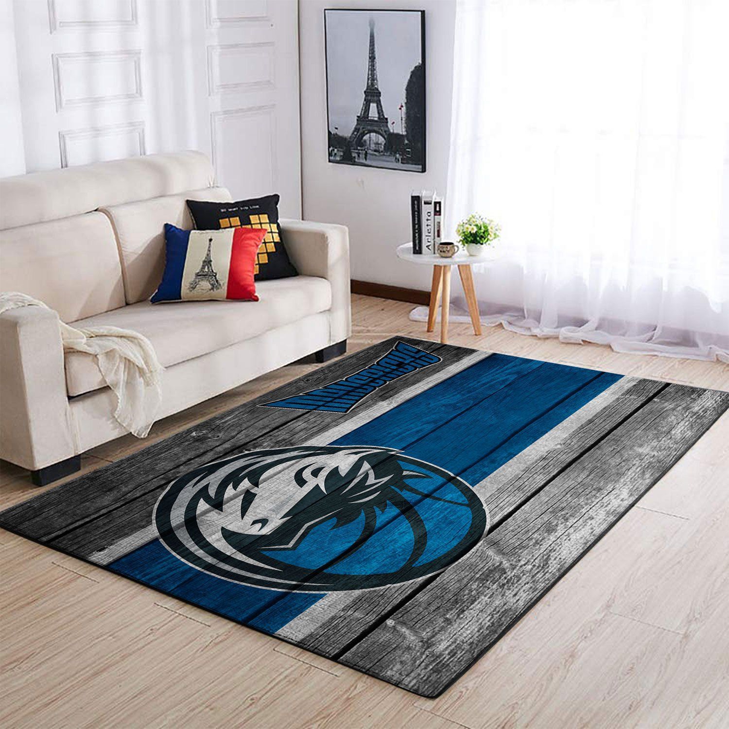 Dallas Mavericks Nba Team Logo Wooden Style Nice Gift Home Decor Rectangle Area Rug - Indoor Outdoor Rugs