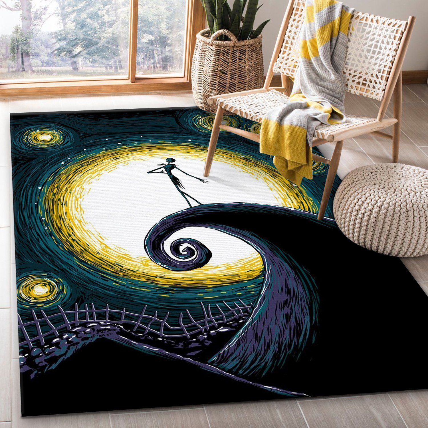 Starry Nightmare Starry Art Area Rug, Living room and bedroom Rug, US Gift Decor - Indoor Outdoor Rugs