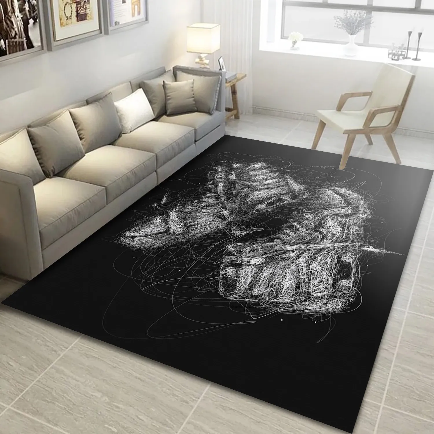 Sneaker Art Fashion Brand Area Rug, Bedroom Rug - US Decor - Indoor Outdoor Rugs