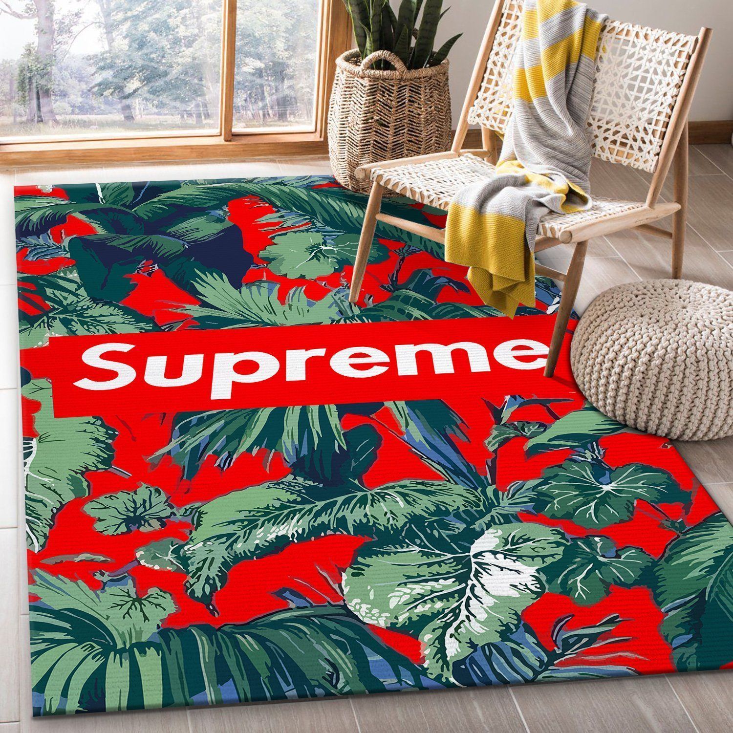 Supreme Jungle Camo Rug Area Rug Floor Decor - Indoor Outdoor Rugs