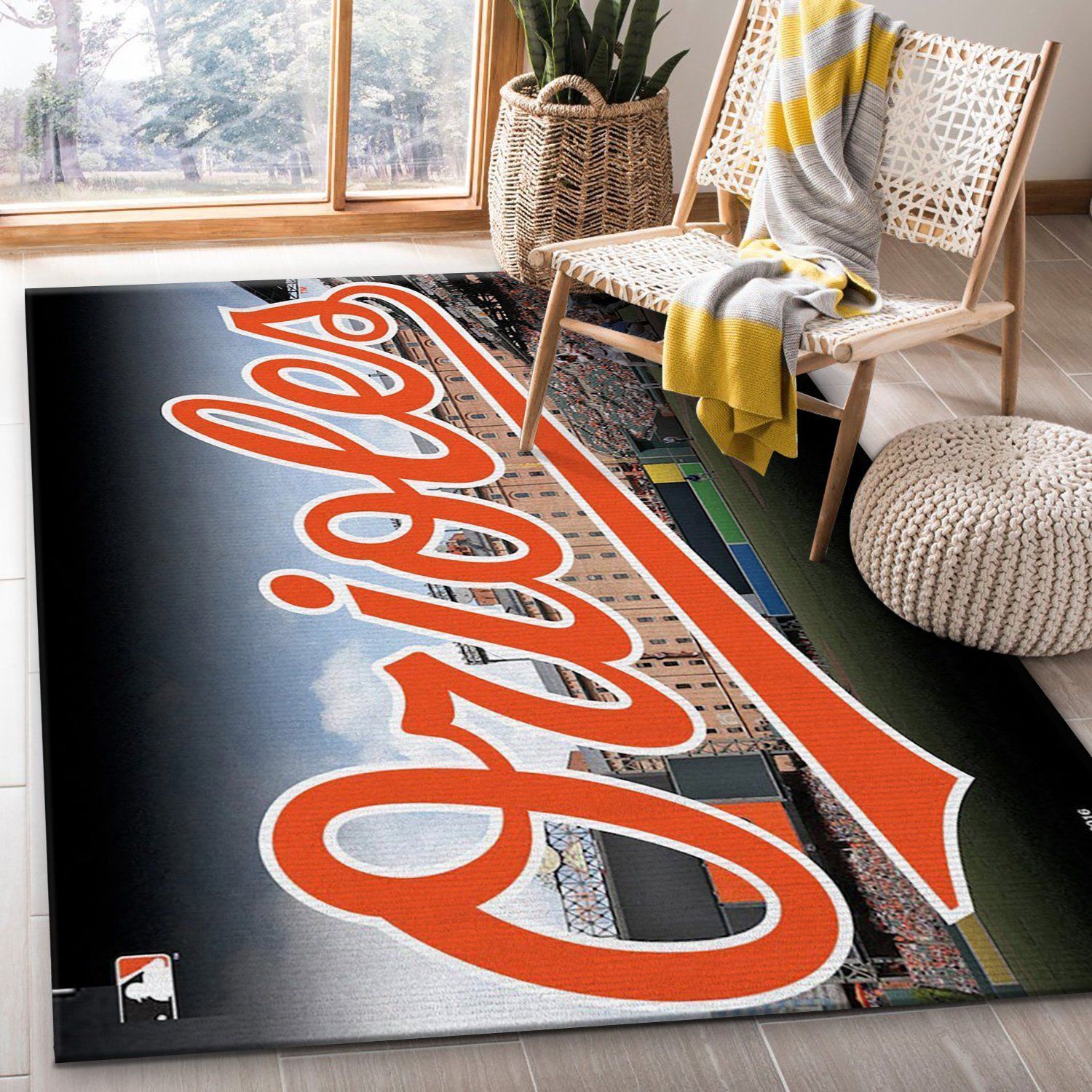 Baltimore Orioles Wincraft Area Rug Carpet, Living Room Rug, Christmas Gift US Decor - Indoor Outdoor Rugs