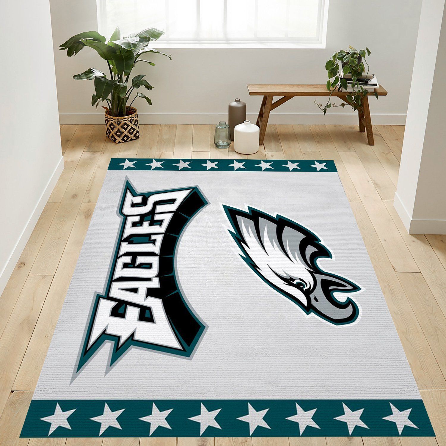 Philadelphia Eagles Banner Nfl Area Rug Bedroom Rug Home Decor Floor Decor - Indoor Outdoor Rugs