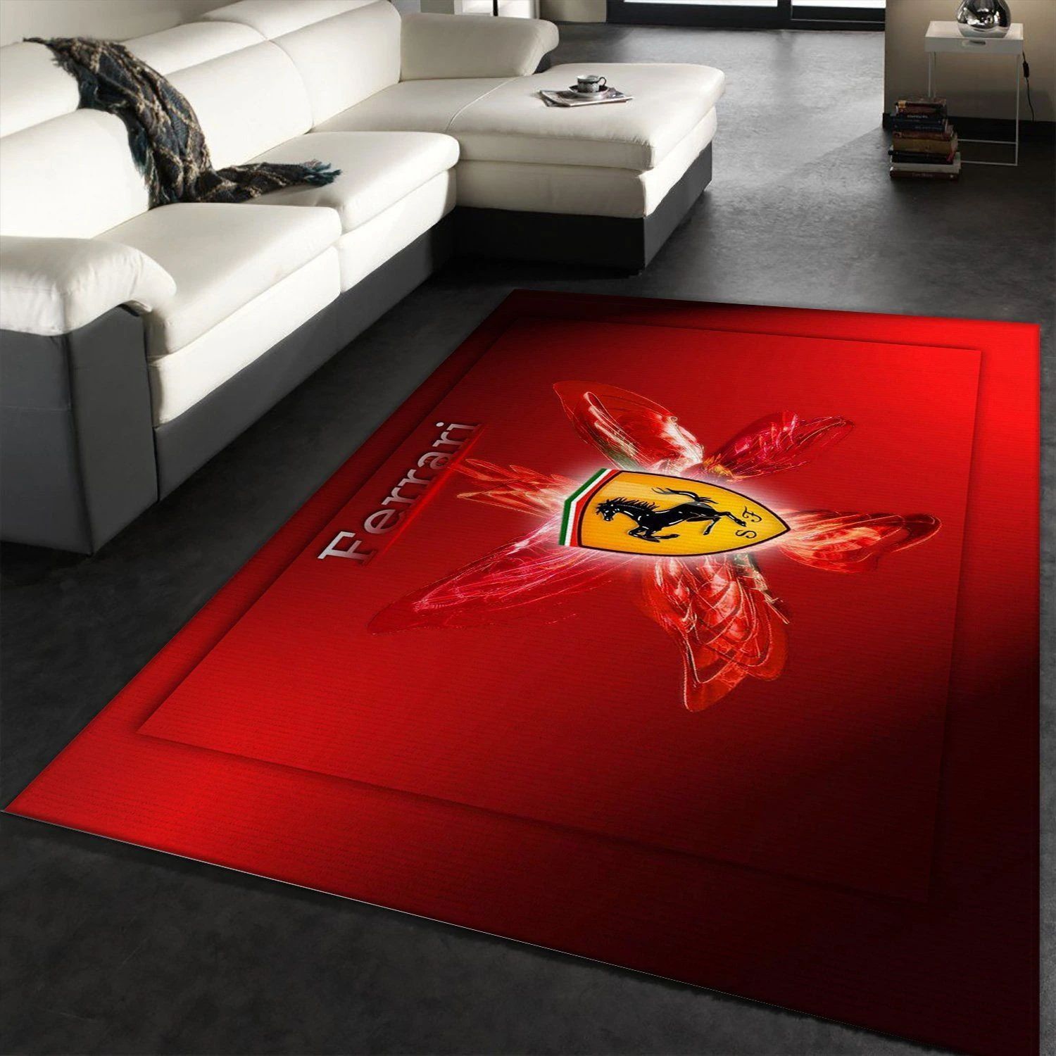 Logos Ferrari Area Rug For Christmas Living Room Home Decor Floor Decor - Indoor Outdoor Rugs