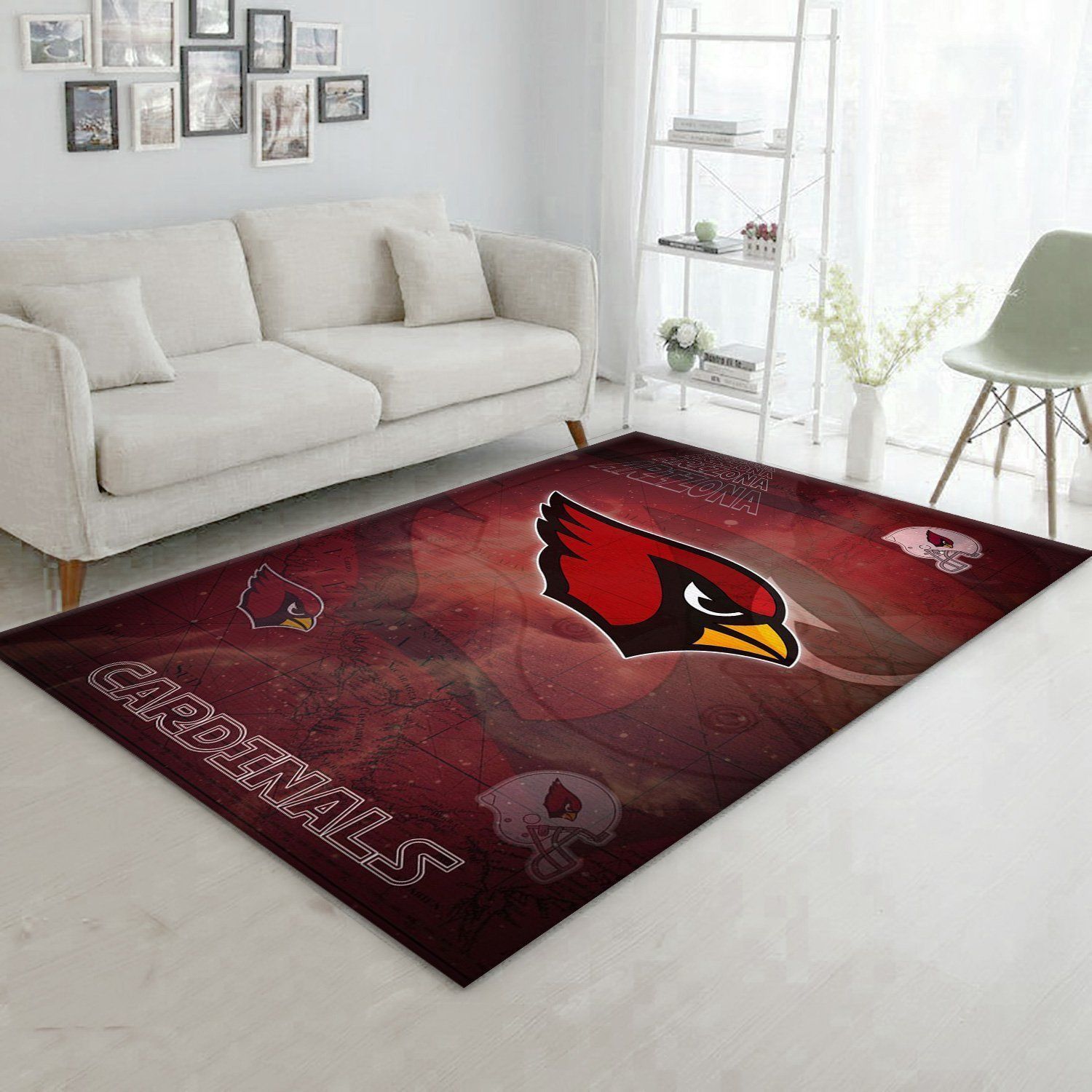 Arizona Cardinals Nfl Logo Area Rug For Gift Bedroom Rug US Gift Decor - Indoor Outdoor Rugs