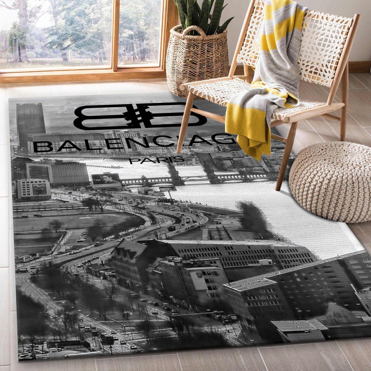 Balenciaga Cityscape Area Rugs Bedroom Rug Home Decor Floor Decor - Indoor Outdoor Rugs