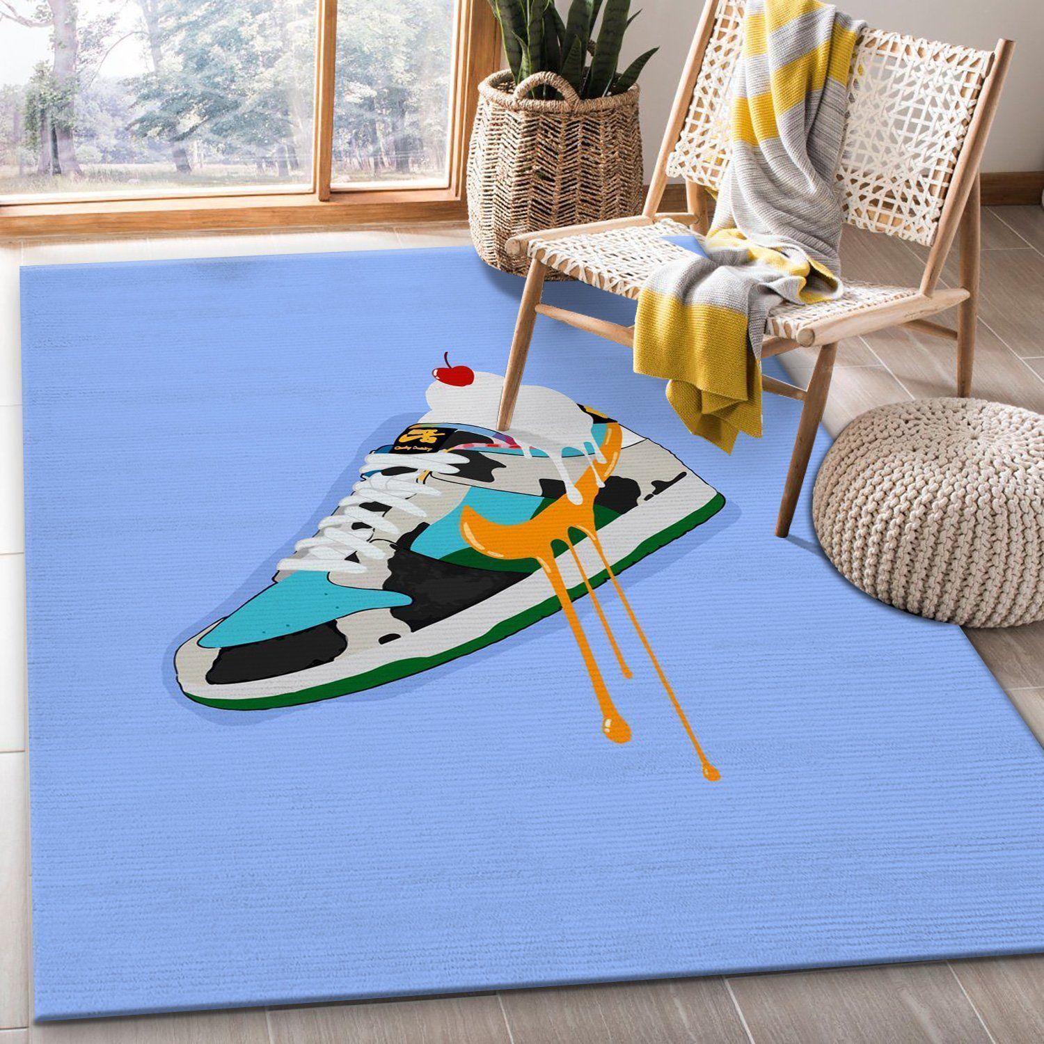 Nike Sb Chunky Dunky Shoes Area Rug Living Room Rug Christmas Gift US Decor - Indoor Outdoor Rugs