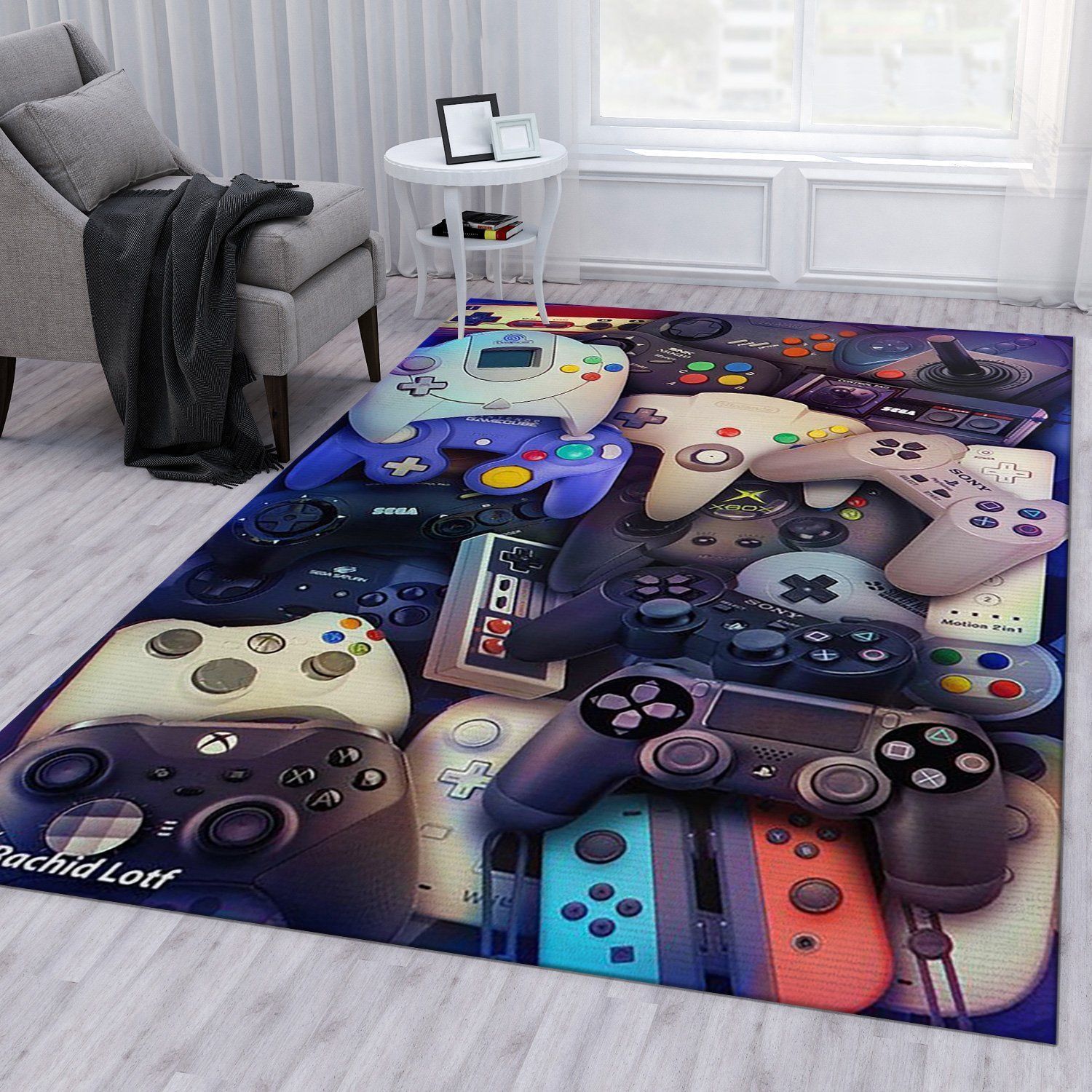 Playstation V20 Area Rug Living Room Rug Home US Decor - Indoor Outdoor Rugs