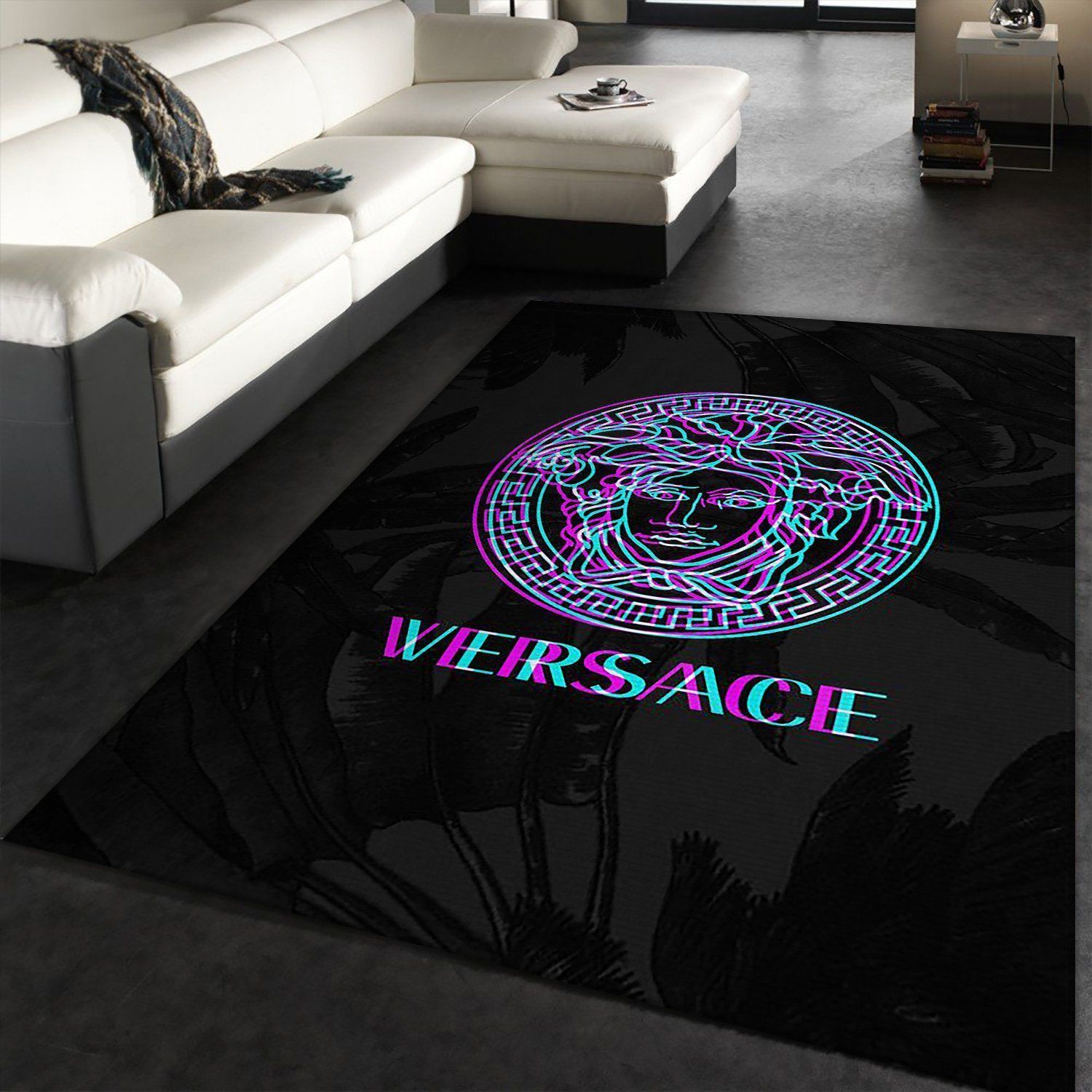 Versace Area Rug Living Room Carpet Christmas Gift Floor Decor The US Decor - Indoor Outdoor Rugs