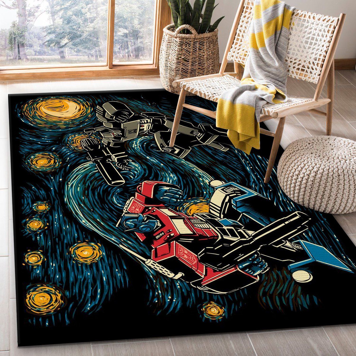 Starry Battle Starry Art Area Rug, Kitchen Rug, Family Gift US Decor - Indoor Outdoor Rugs